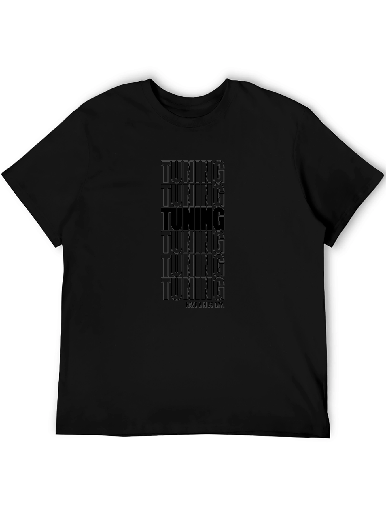 Tuning Graphic Tee - Black Short Sleeve T-Shirt