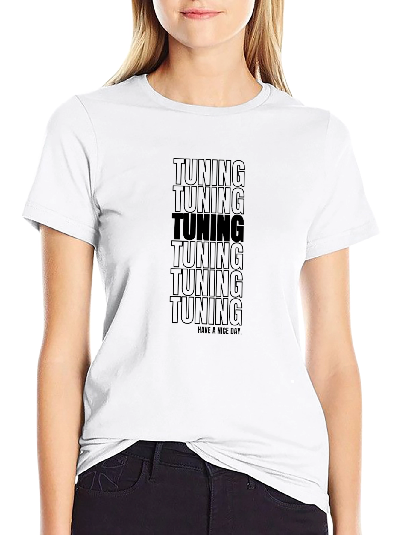 Tuning Graphic Tee - Black Short Sleeve T-Shirt