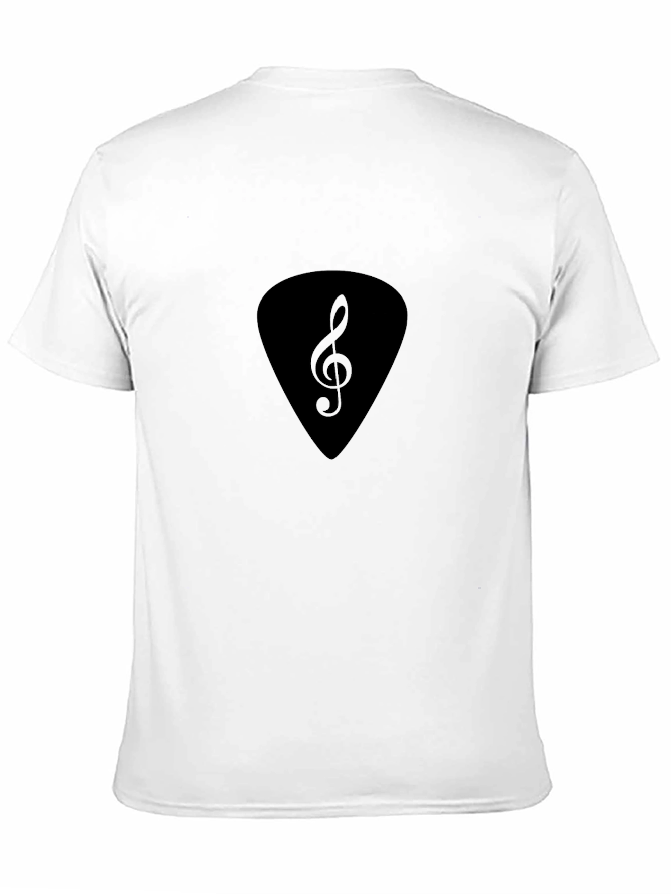 Black Treble Clef Guitar Pick T-Shirt