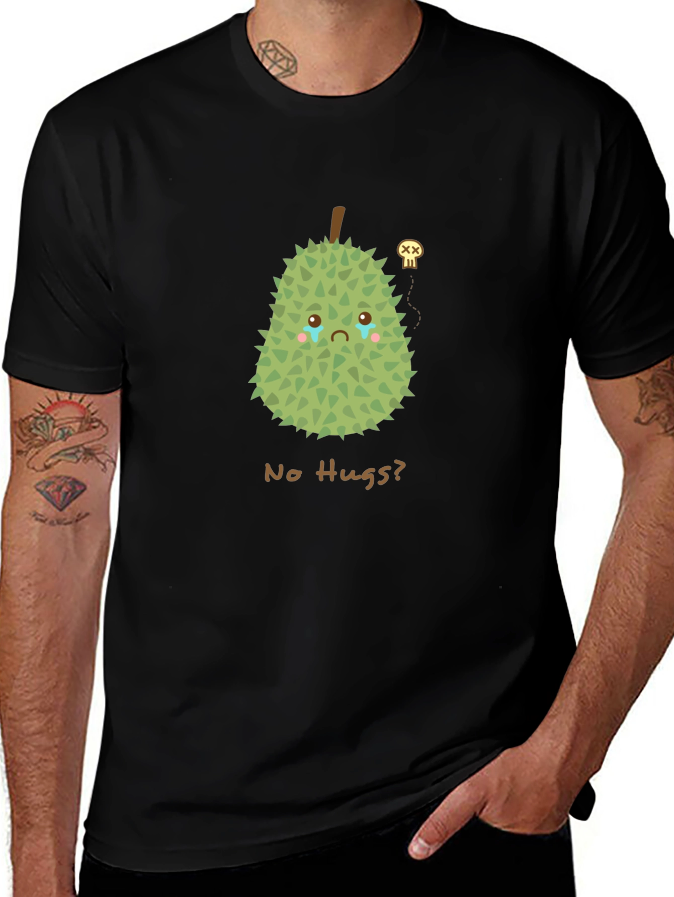 Sad Durian T-Shirt - No Hugs Allowed!