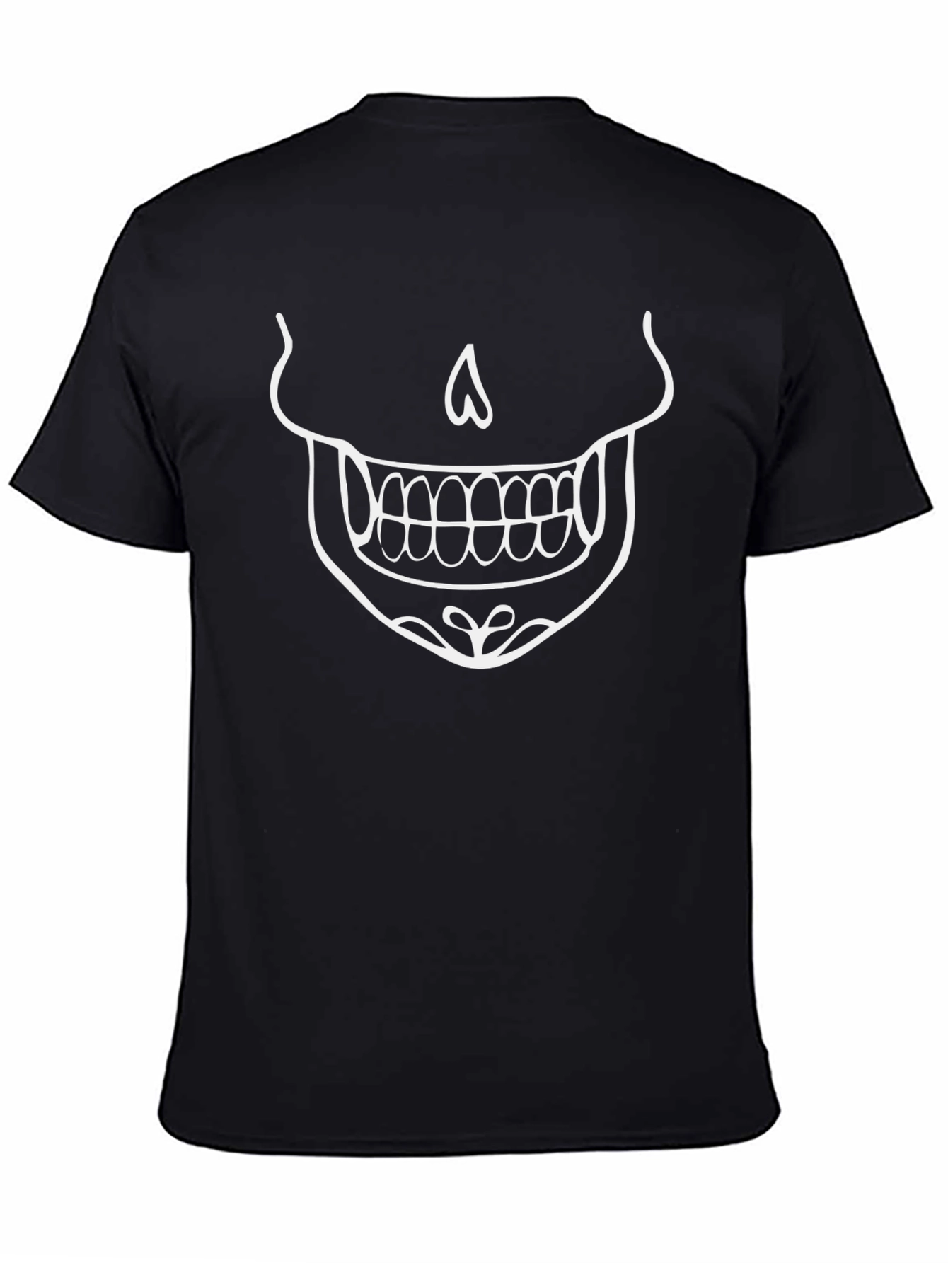 Skull Grin Graphic Tee - Stylish Halloween Shirt