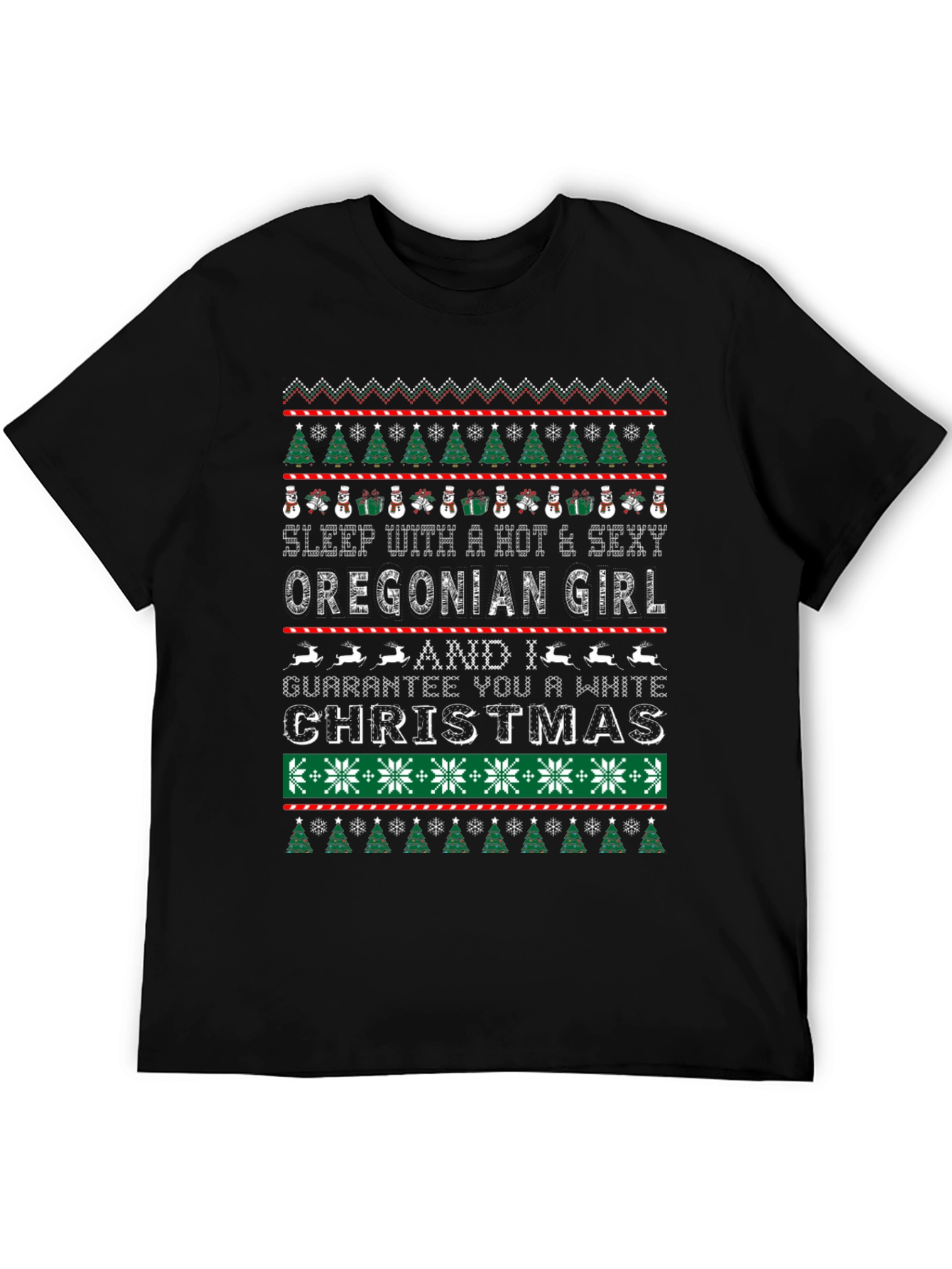 Oregonian Girl Ugly Christmas Sweater T-Shirt