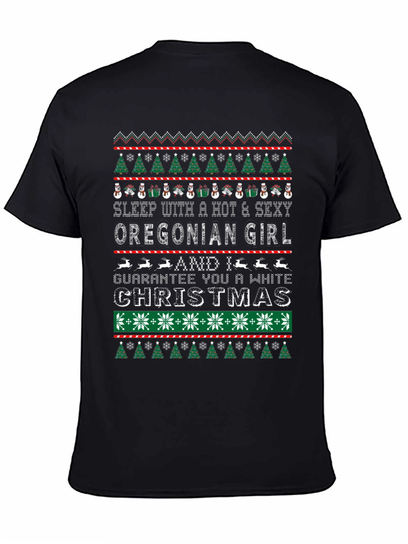 Oregonian Girl Ugly Christmas Sweater T-Shirt