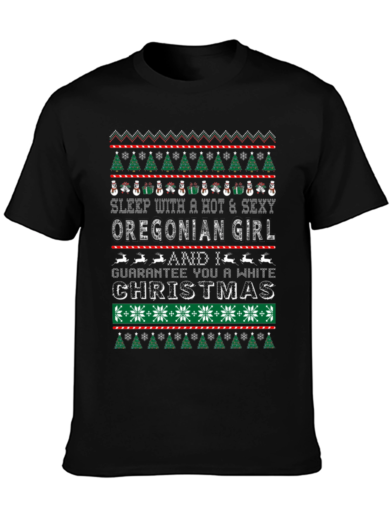 Oregonian Girl Ugly Christmas Sweater T-Shirt