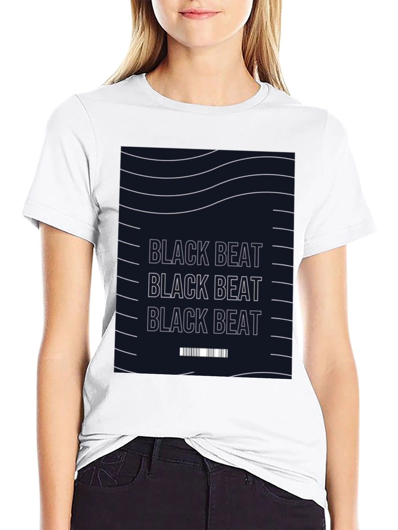 Black Beat Graphic Tee - Modern Style