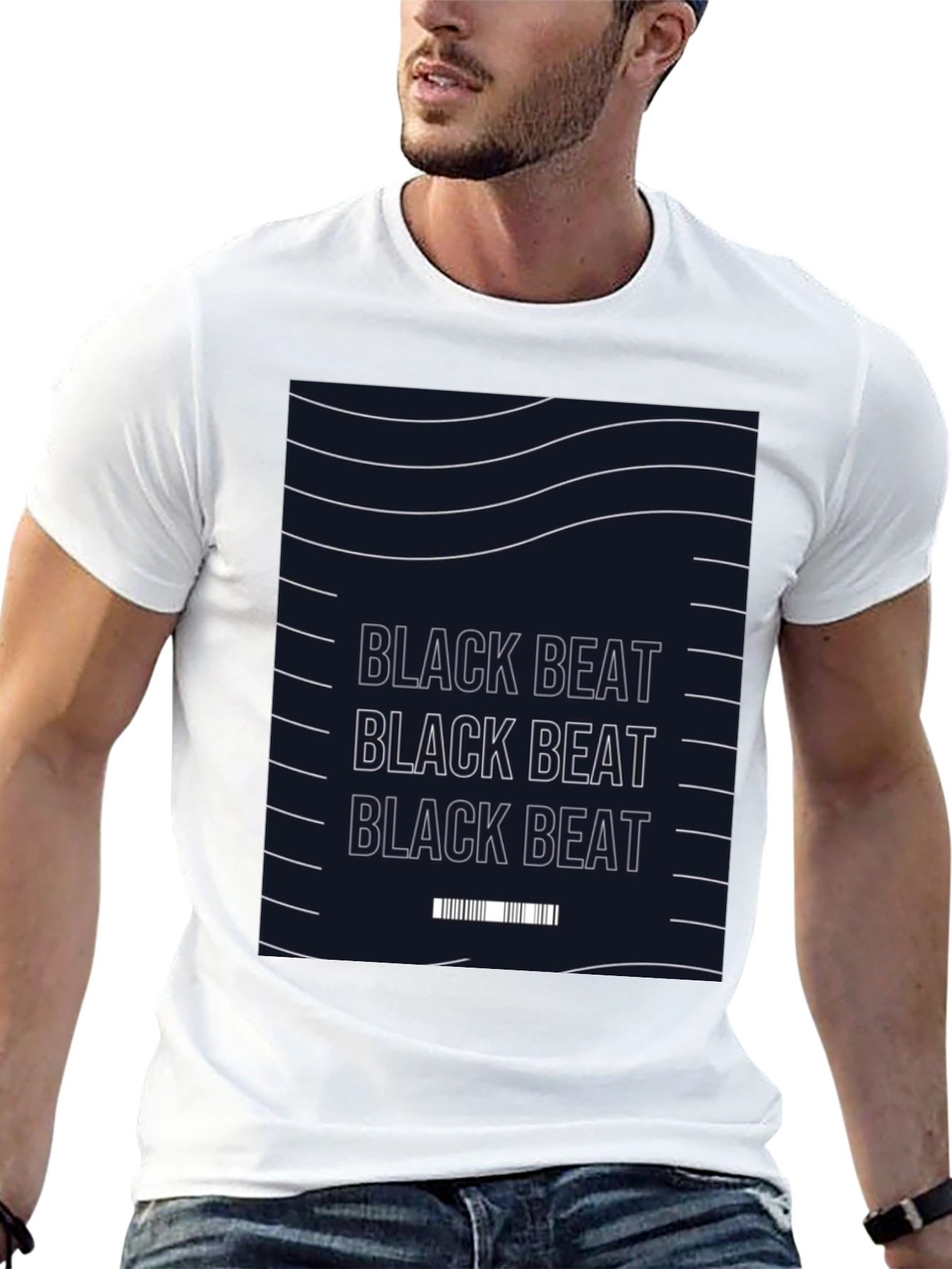 Black Beat Graphic Tee - Modern Style