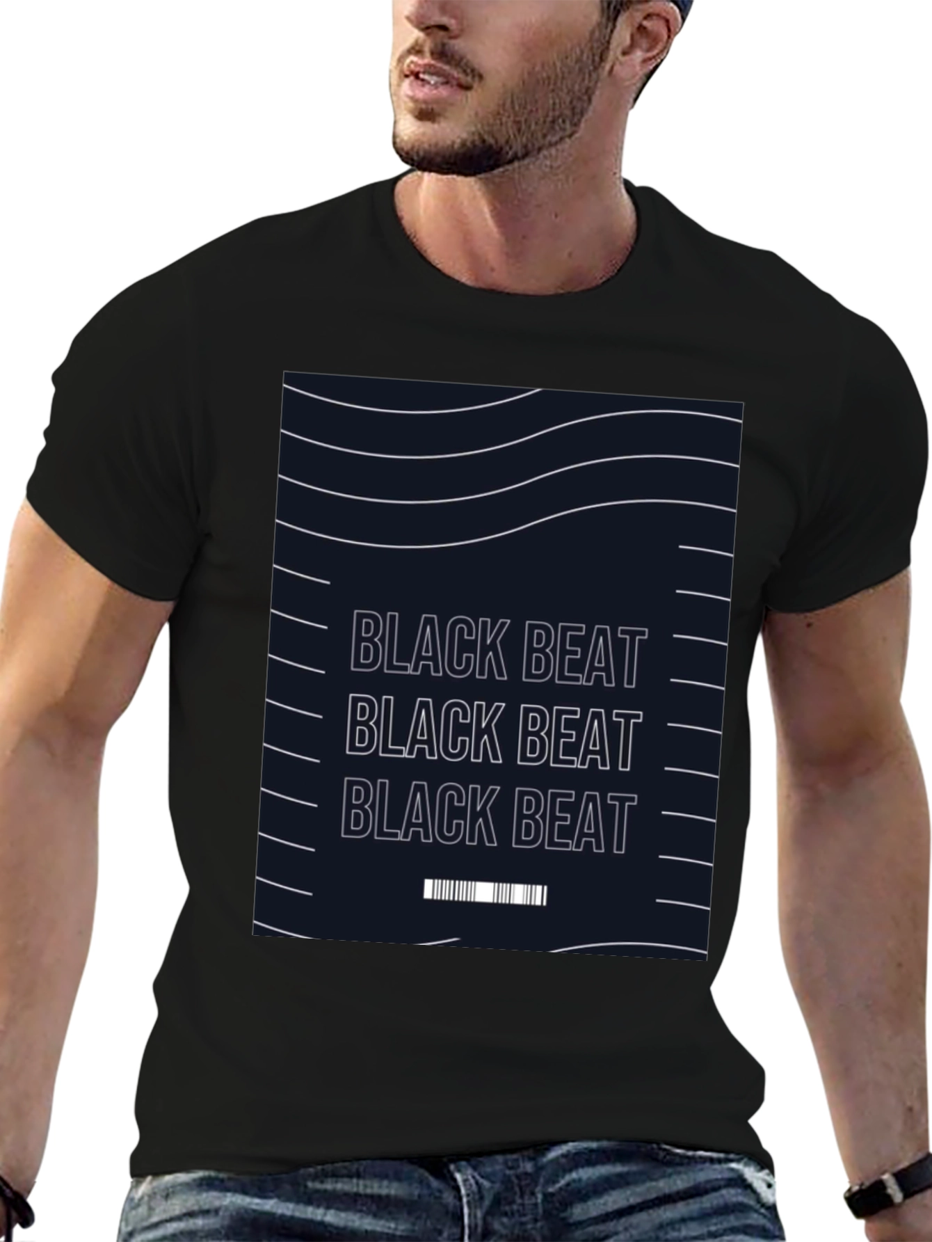 Black Beat Graphic Tee - Modern Style