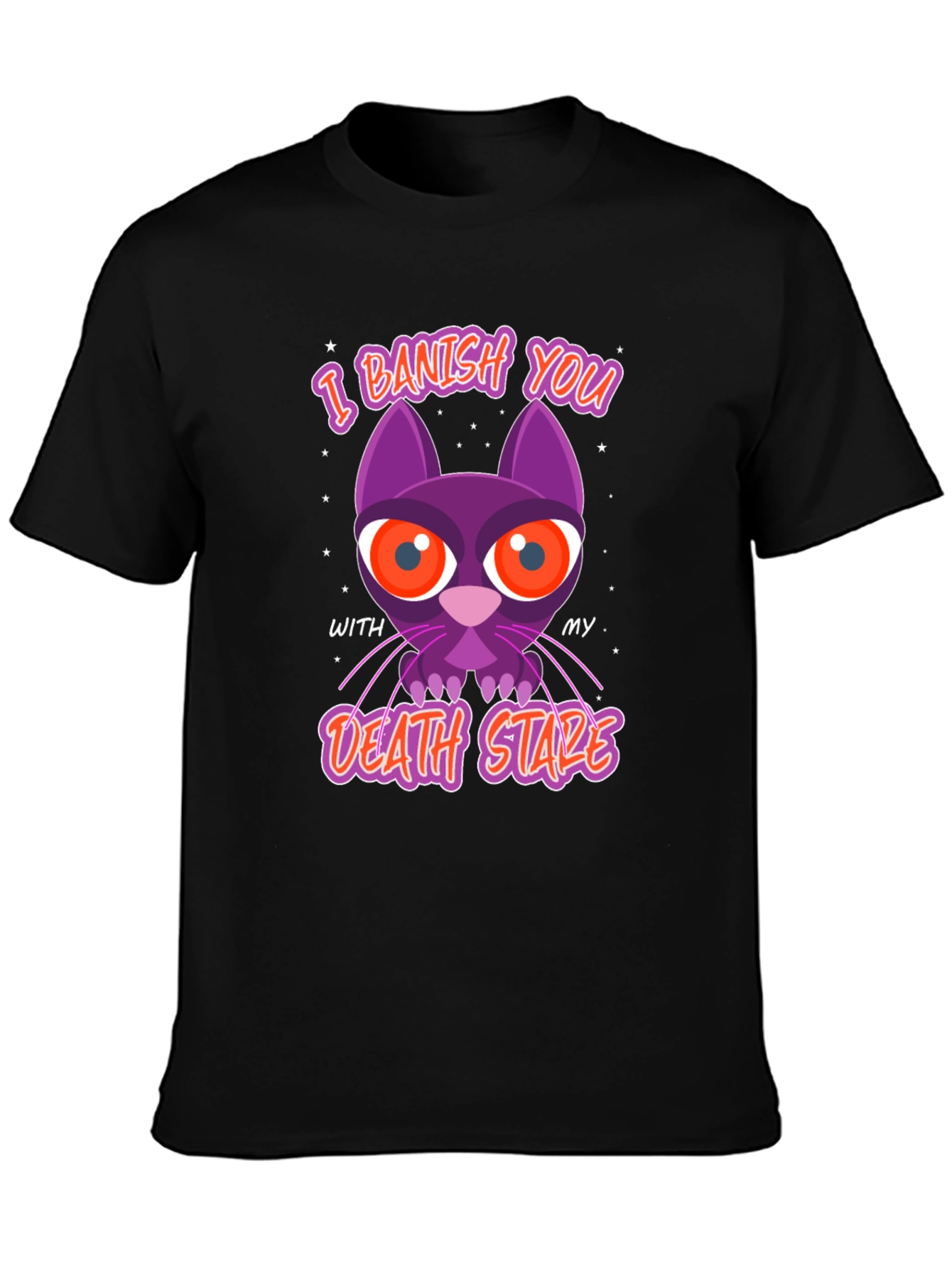 I Banish You T-Shirt - Death Stare Cat