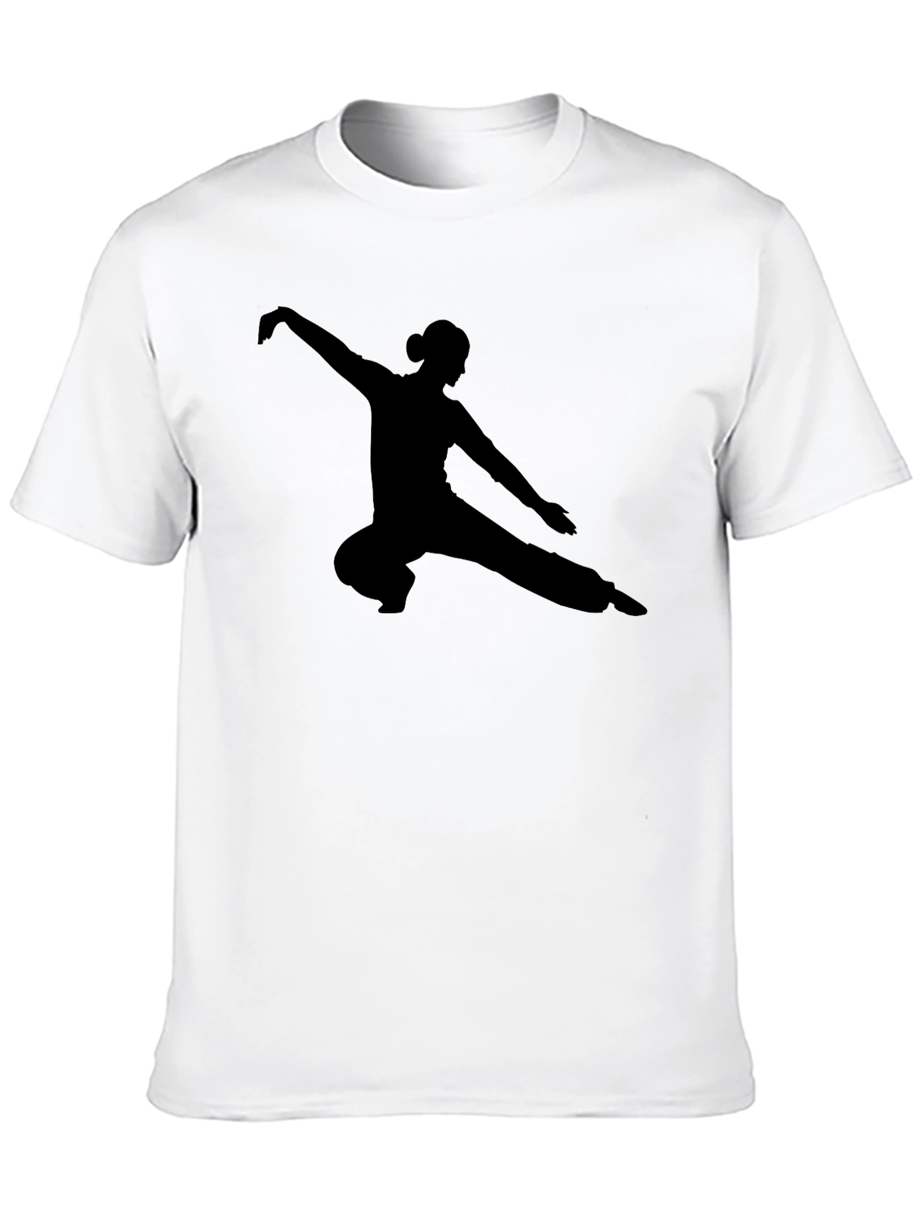 Martial Arts Silhouette T-Shirt - Black Cotton Tee