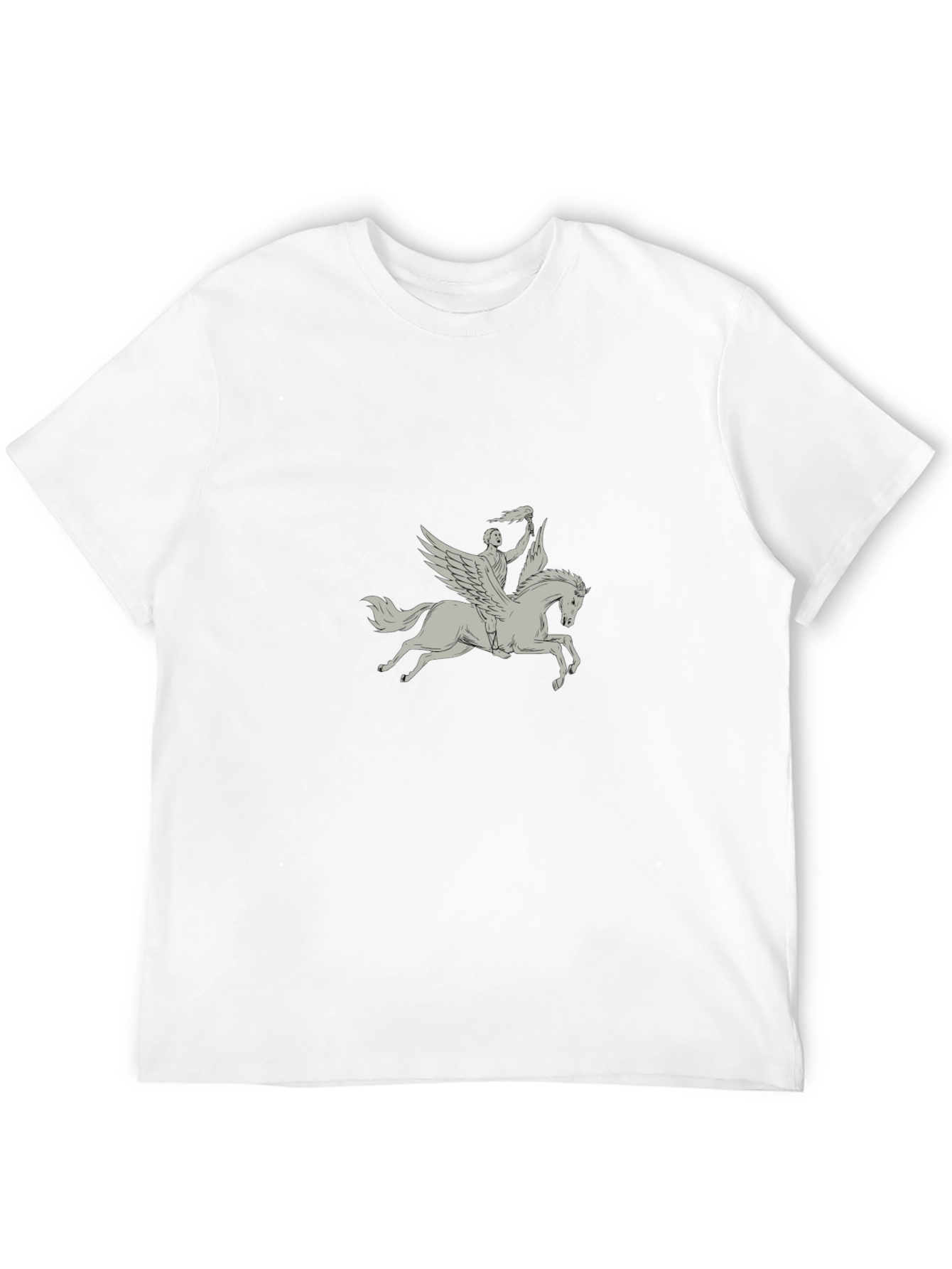 Pegasus Rider Graphic Tee - Black Cotton Blend