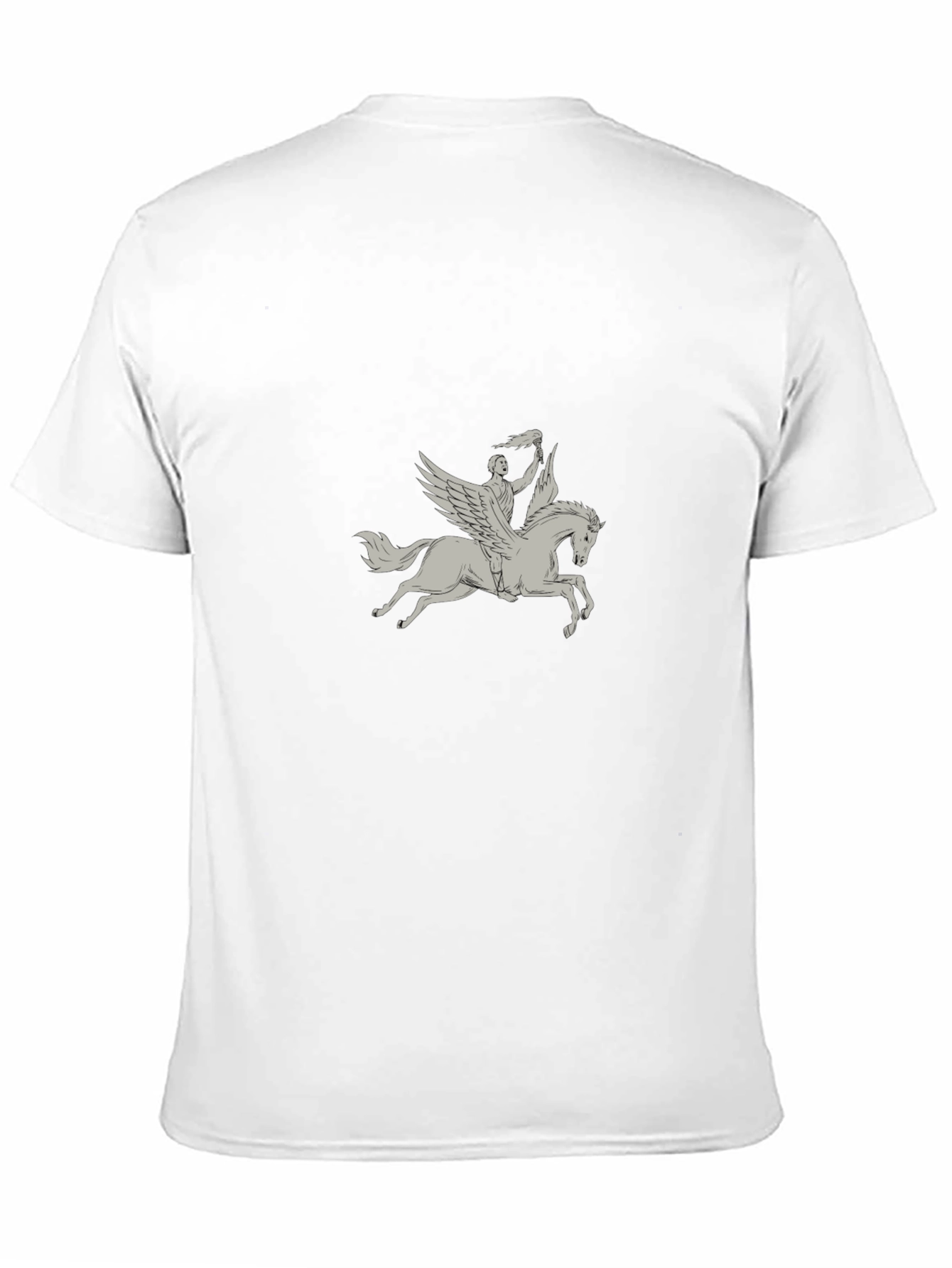 Pegasus Rider Graphic Tee - Black Cotton Blend