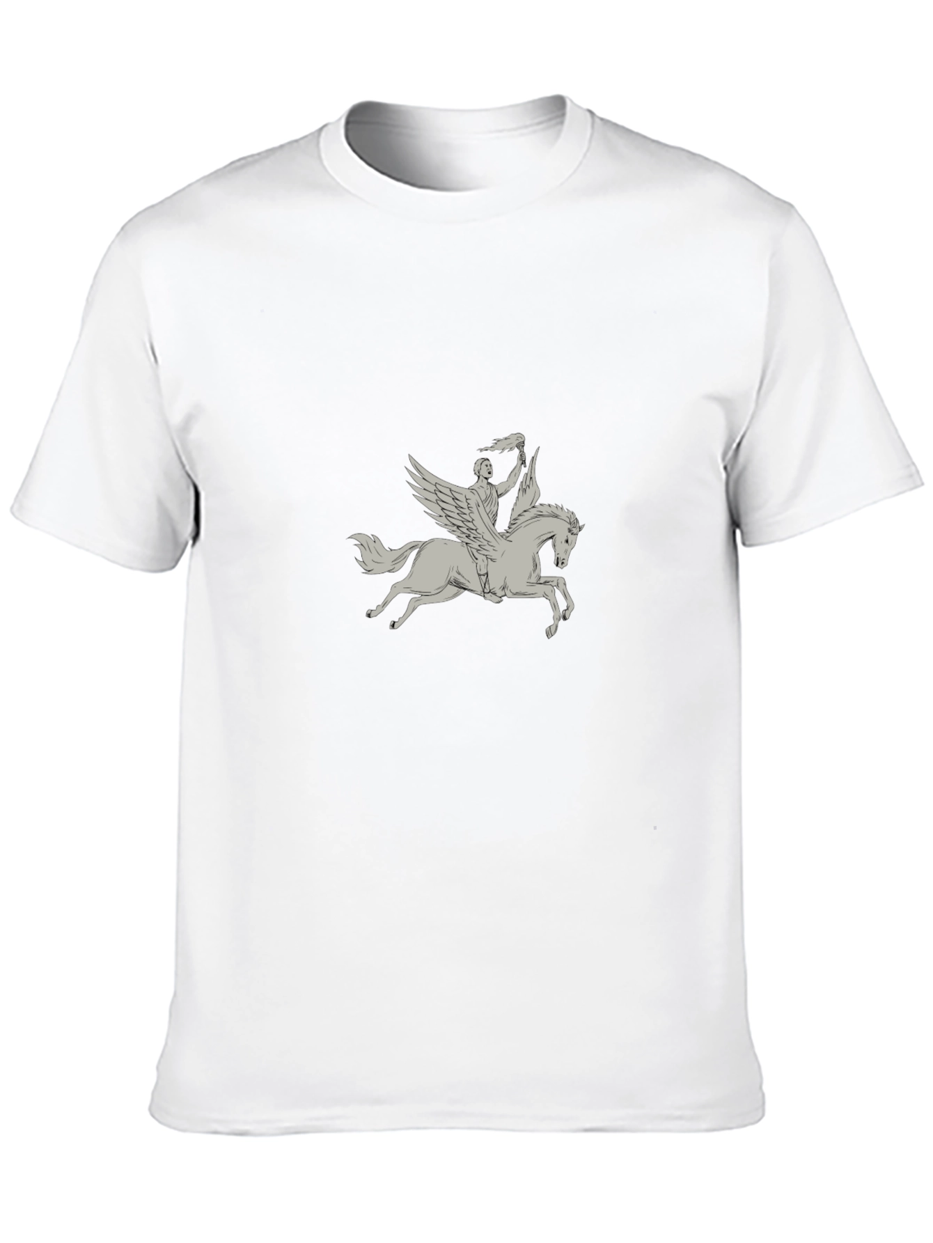 Pegasus Rider Graphic Tee - Black Cotton Blend