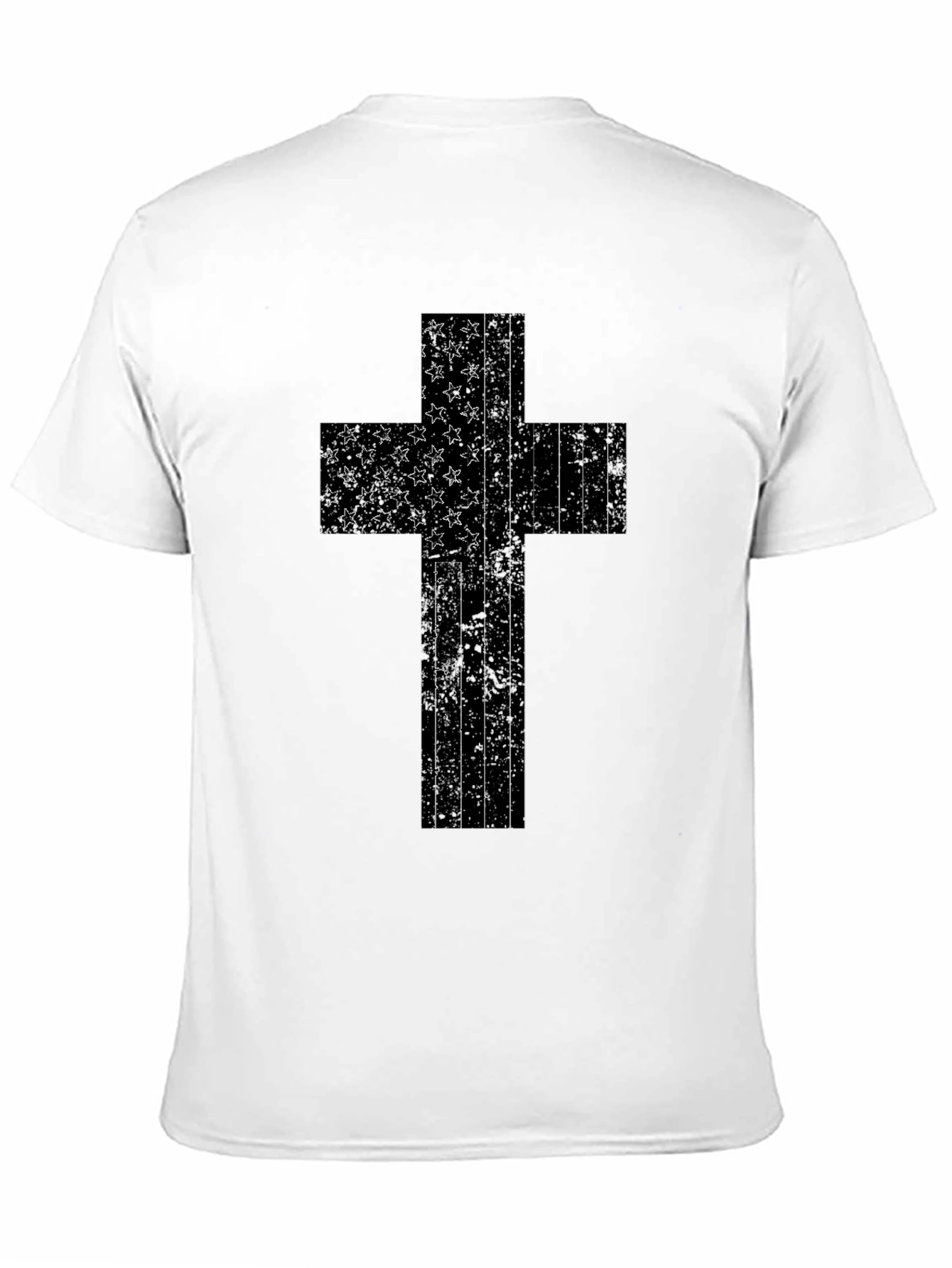American Flag Cross Graphic T-Shirt