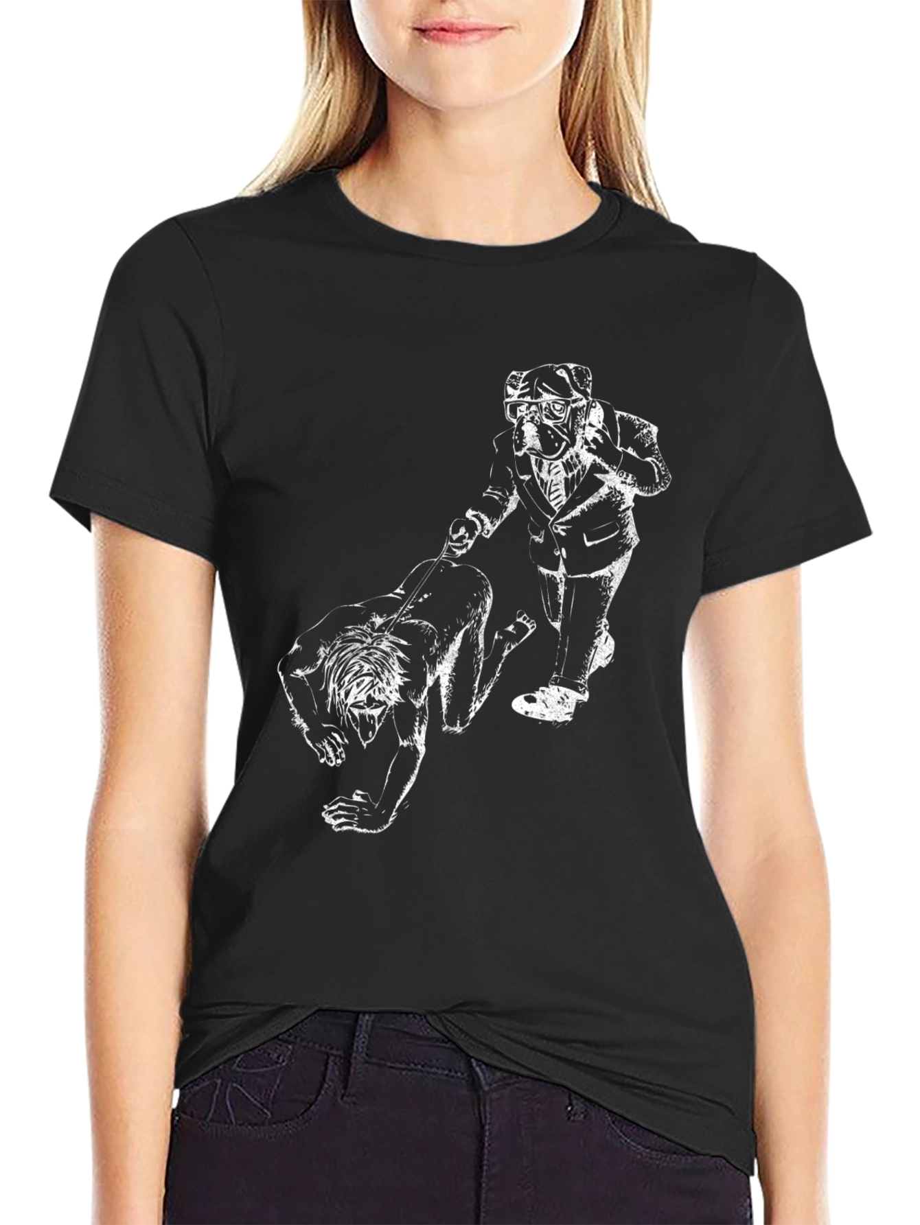 Dogfather T-Shirt - Black Crew Neck
