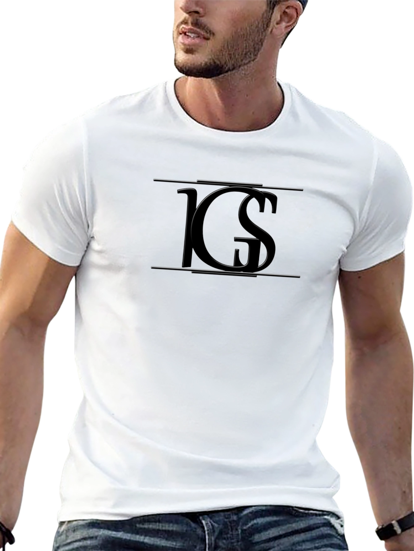 Sleek Black Graphic Tee