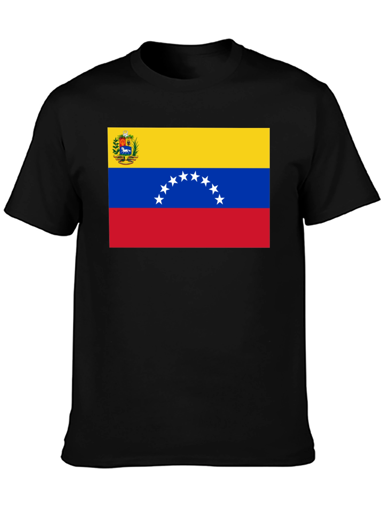 Venezuela Flag Graphic T-Shirt - Black