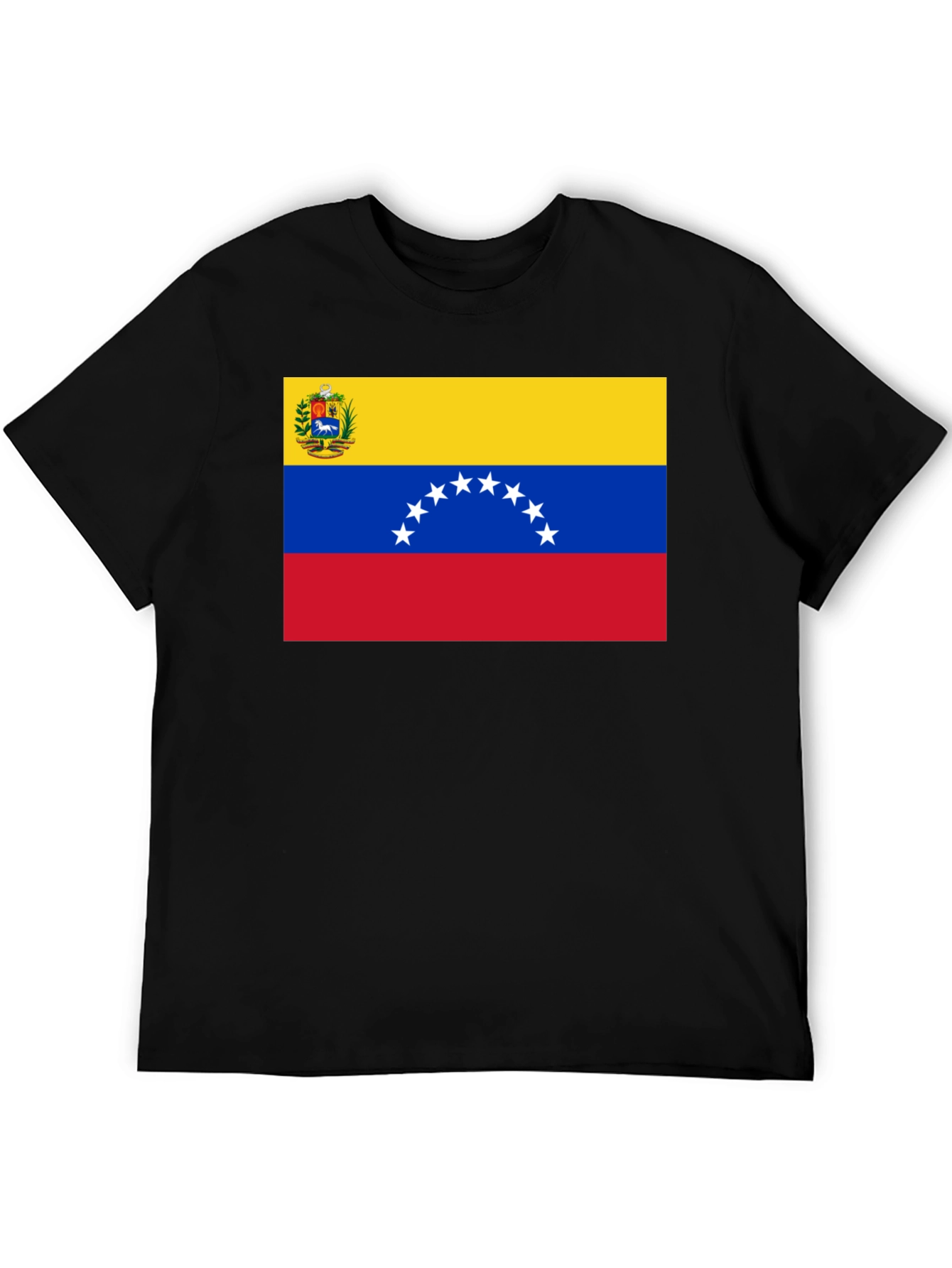 Venezuela Flag Graphic T-Shirt - Black