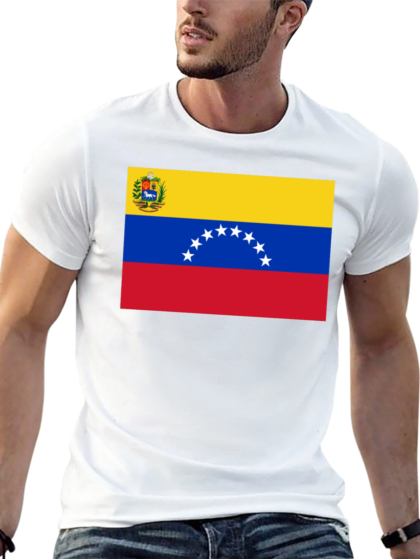 Venezuela Flag Graphic T-Shirt - Black