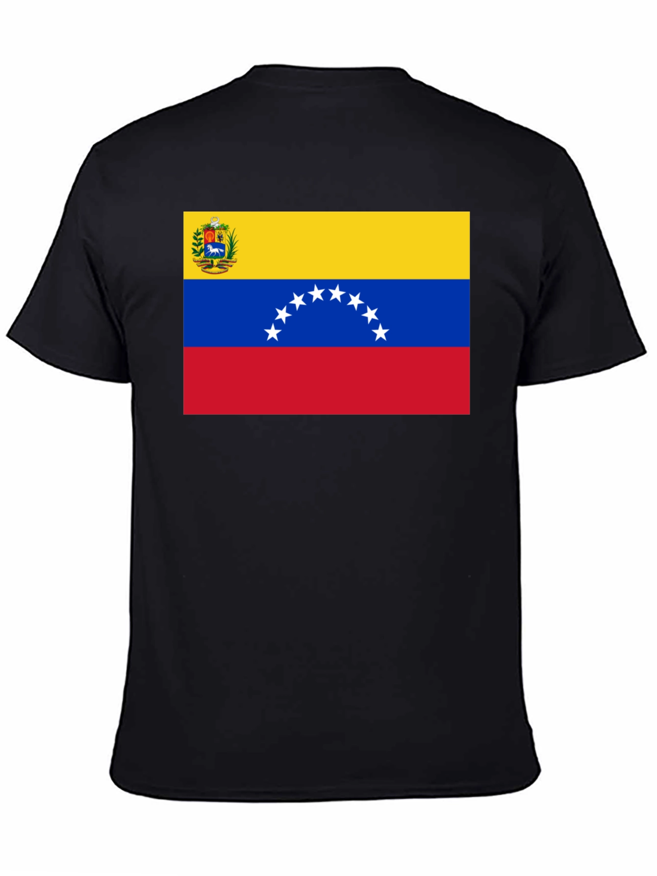 Venezuela Flag Graphic T-Shirt - Black