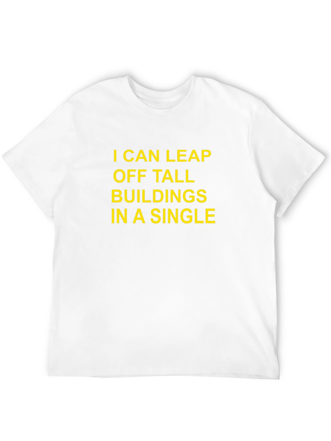 Humorous Leap Buildings Black T-Shirt