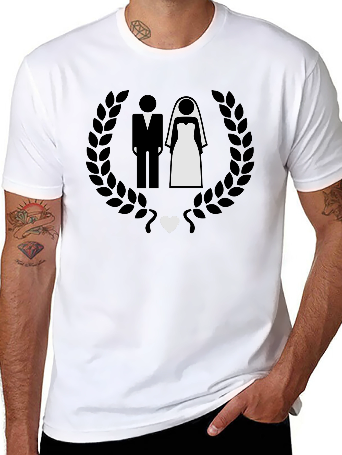 Wedding Couple T-Shirt - Bride & Groom Graphic Tee