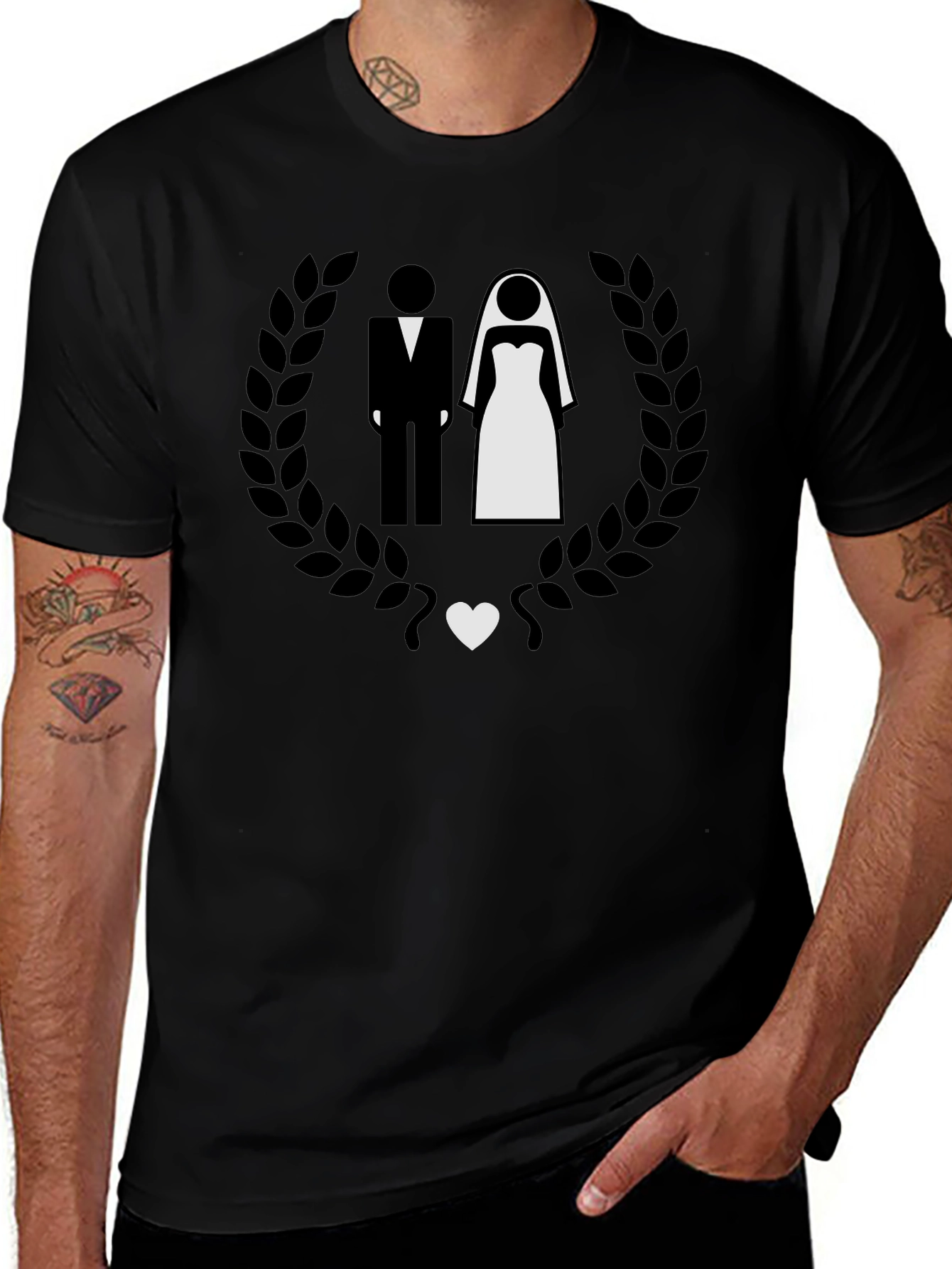 Wedding Couple T-Shirt - Bride & Groom Graphic Tee