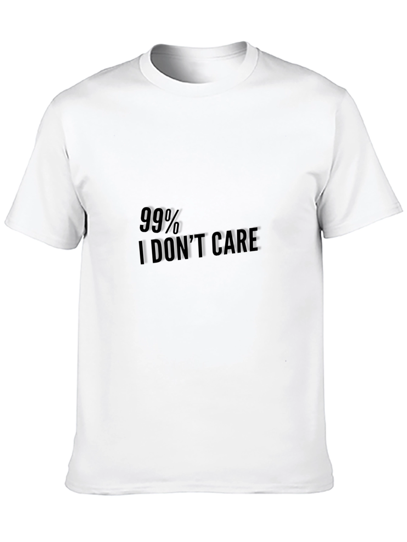 Mens Black T-Shirt - 99% I Dont Care Slogan