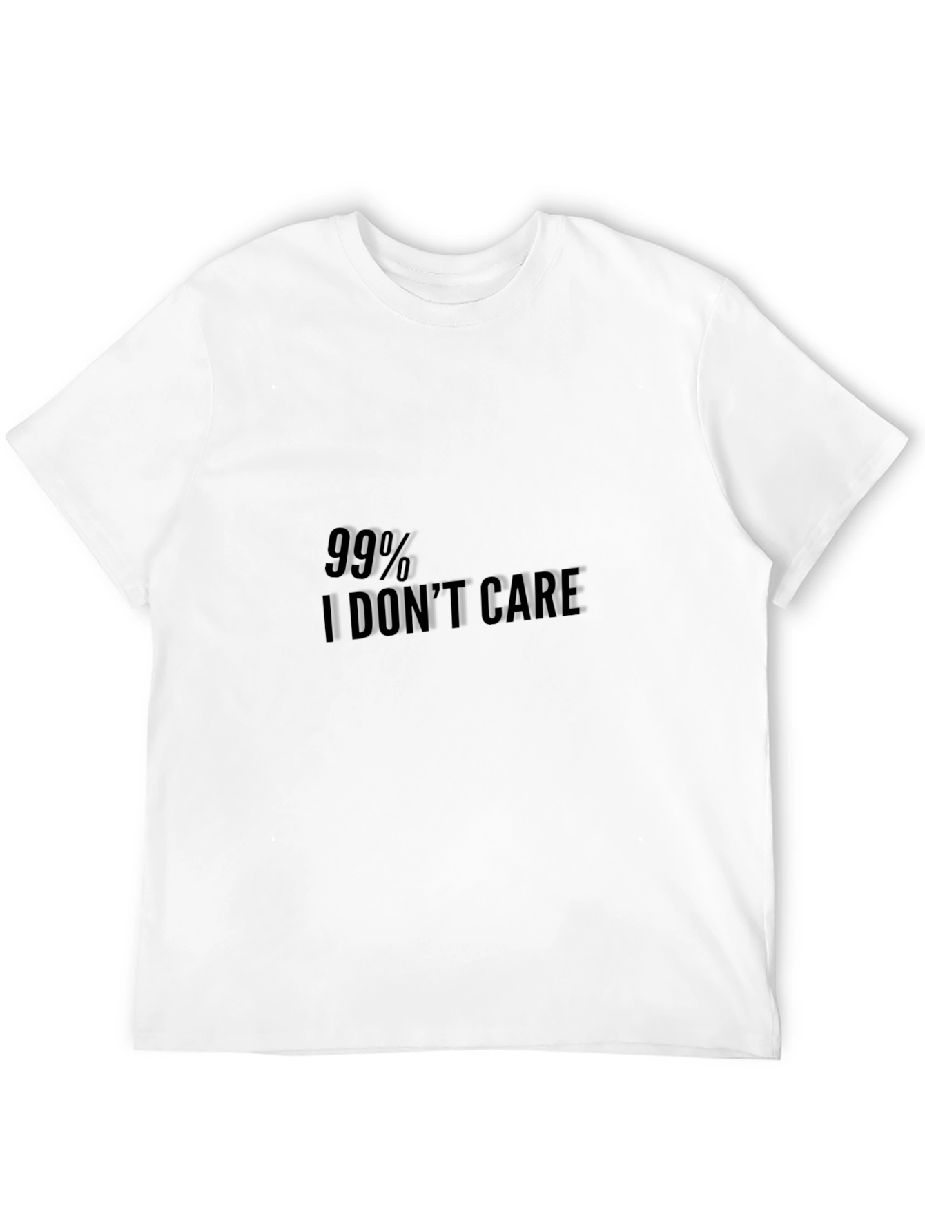 Mens Black T-Shirt - 99% I Dont Care Slogan
