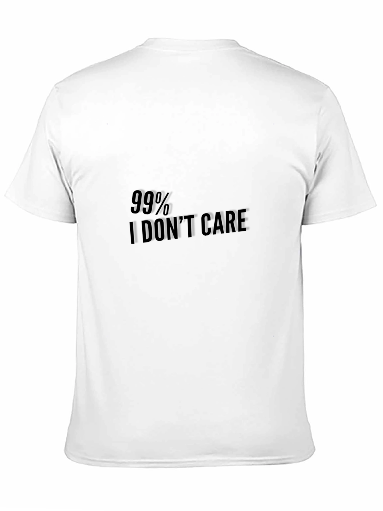 Mens Black T-Shirt - 99% I Dont Care Slogan