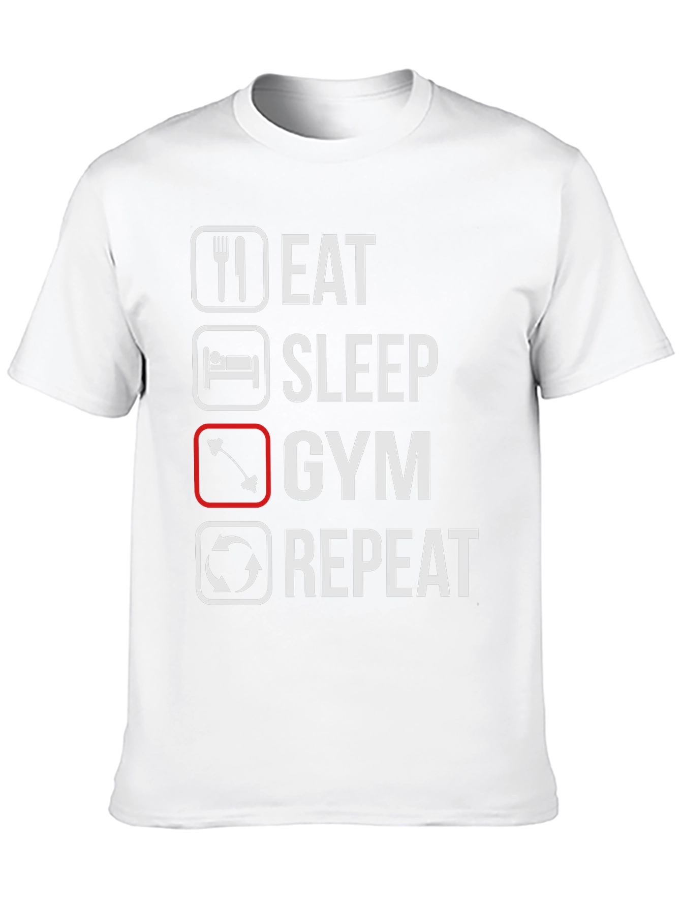 Eat Sleep Gym Repeat Black T-Shirt