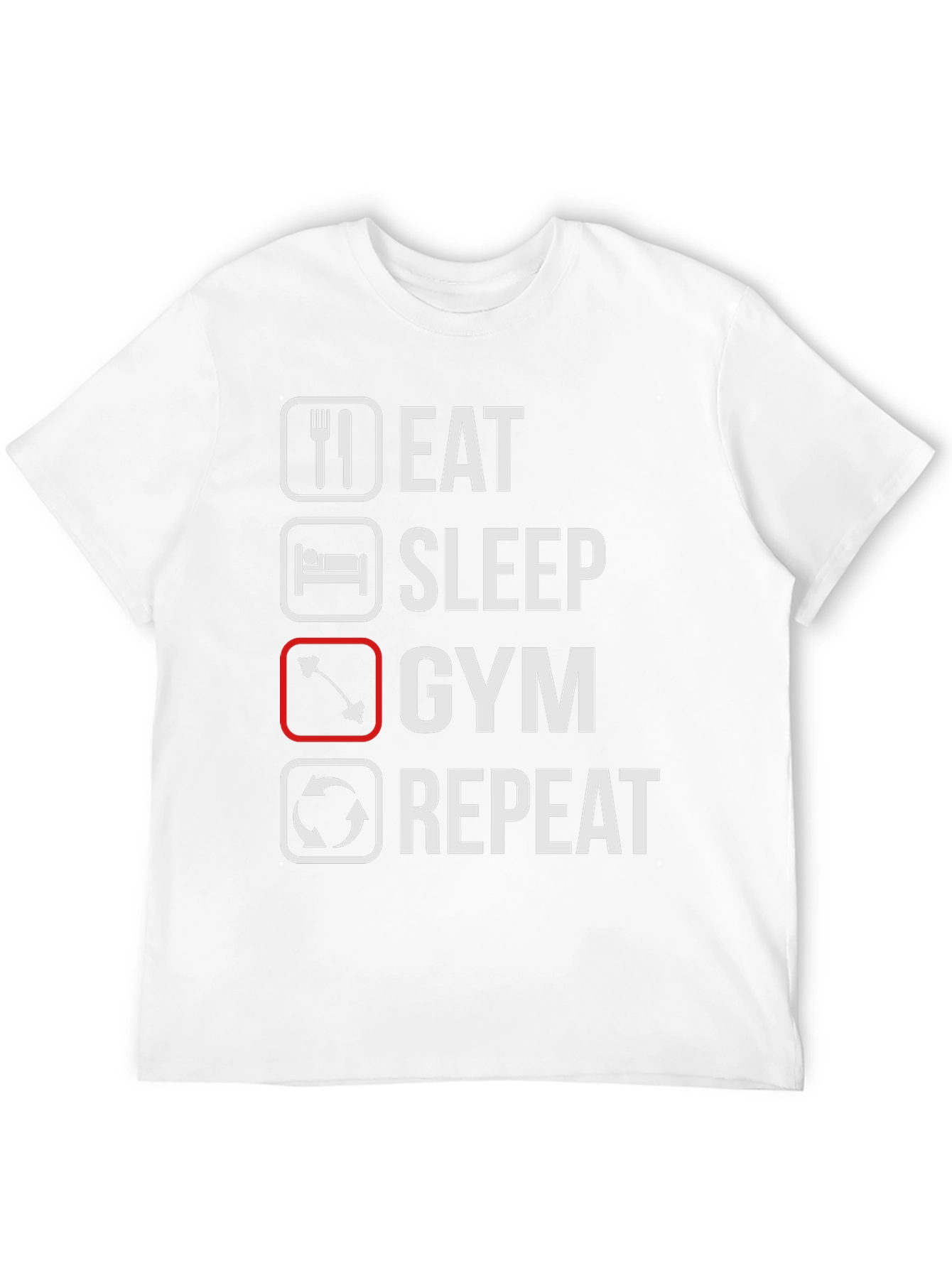 Eat Sleep Gym Repeat Black T-Shirt