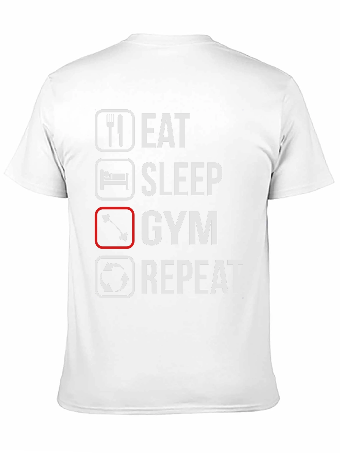 Eat Sleep Gym Repeat Black T-Shirt