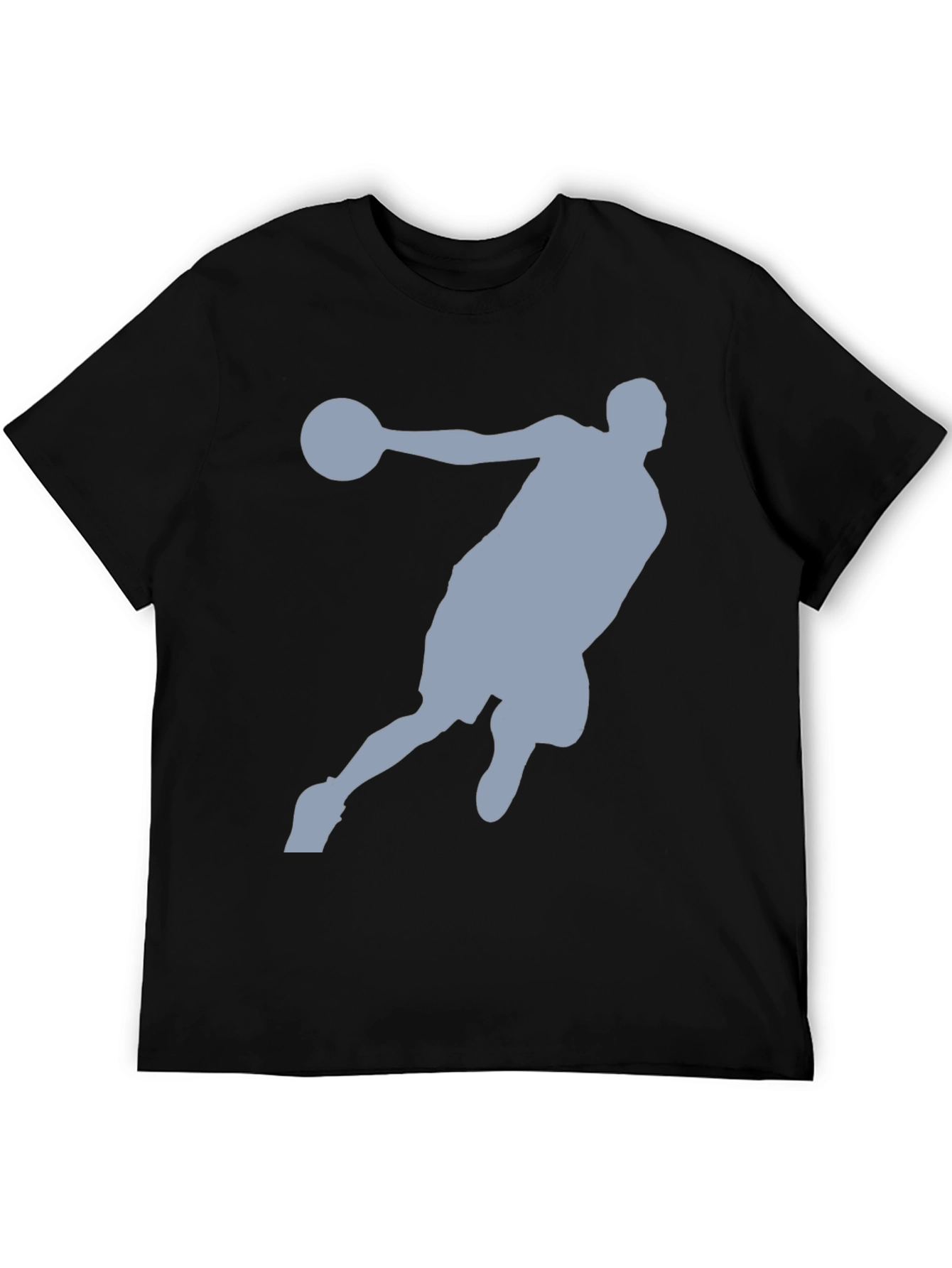 Basketball Player Graphic Tee - Black Cotton T-Shirt