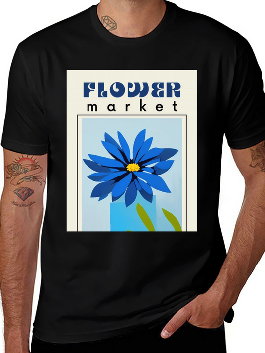 Flower Market Graphic Tee - Stylish Print