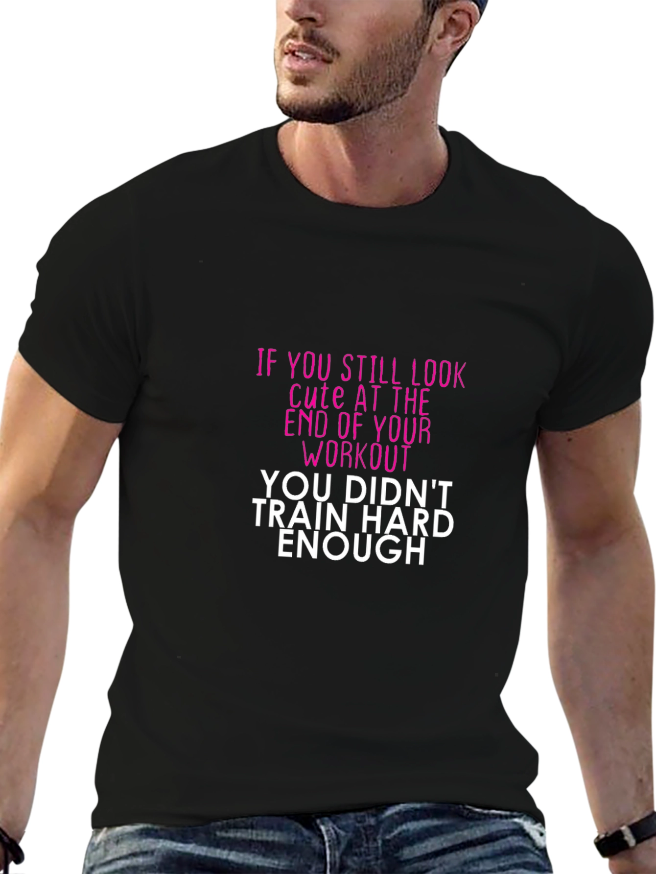 Workout Motivation Graphic T-Shirt - Train Hard