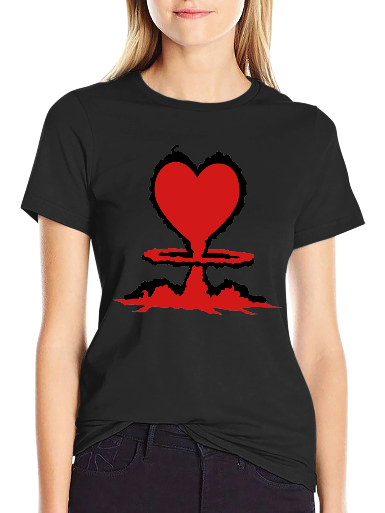 Heart Bomb Tee - Nuclear Love Black T-Shirt