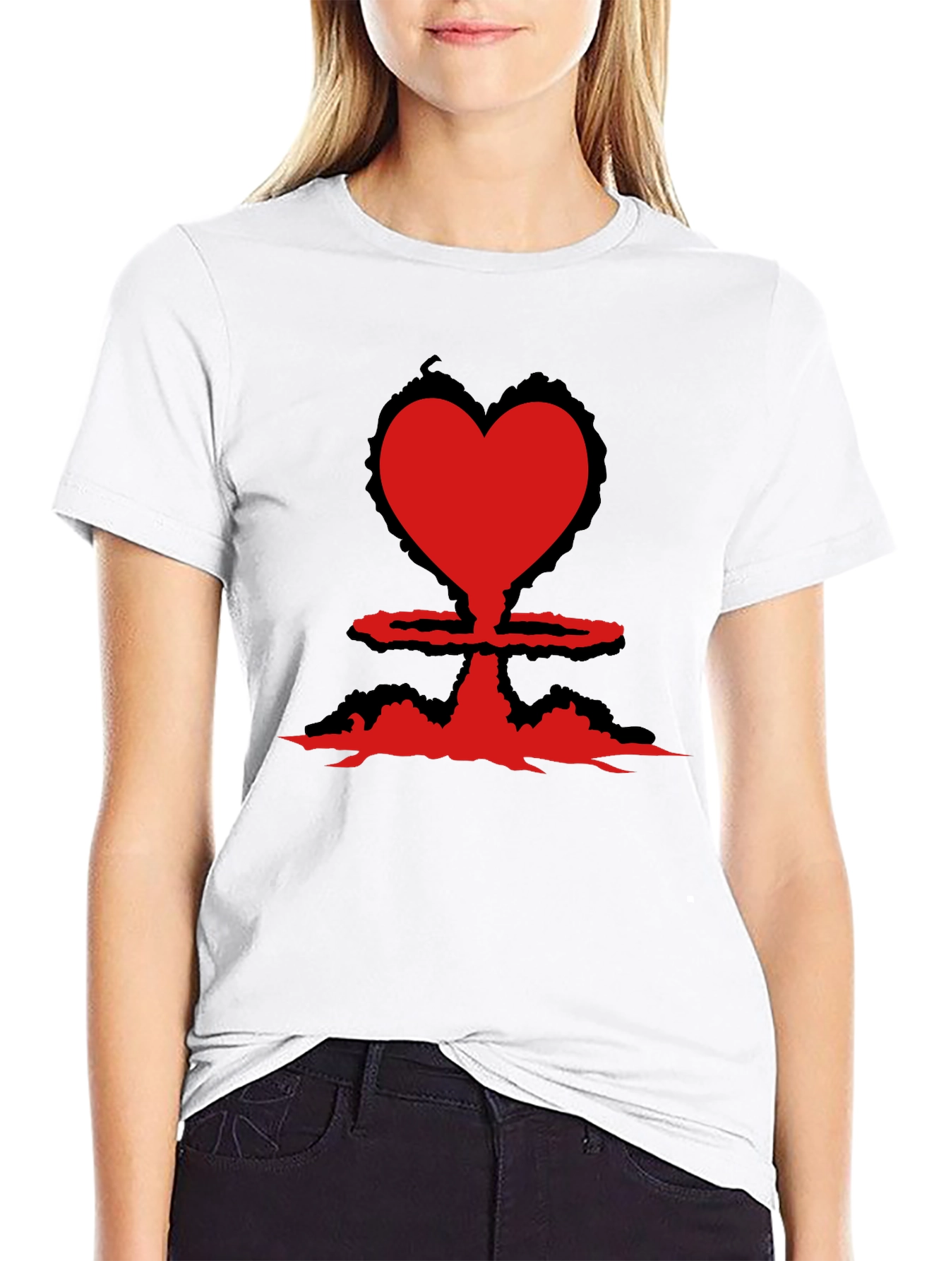 Heart Bomb Tee - Nuclear Love Black T-Shirt