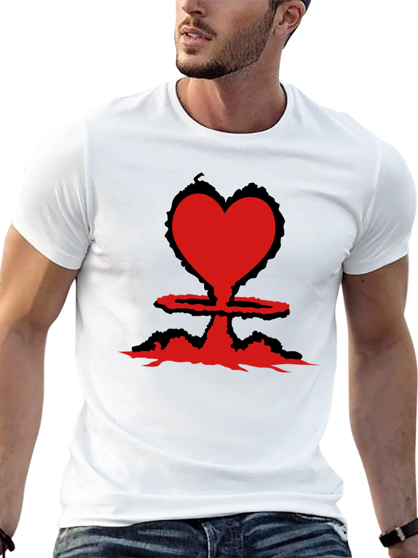 Heart Bomb Tee - Nuclear Love Black T-Shirt