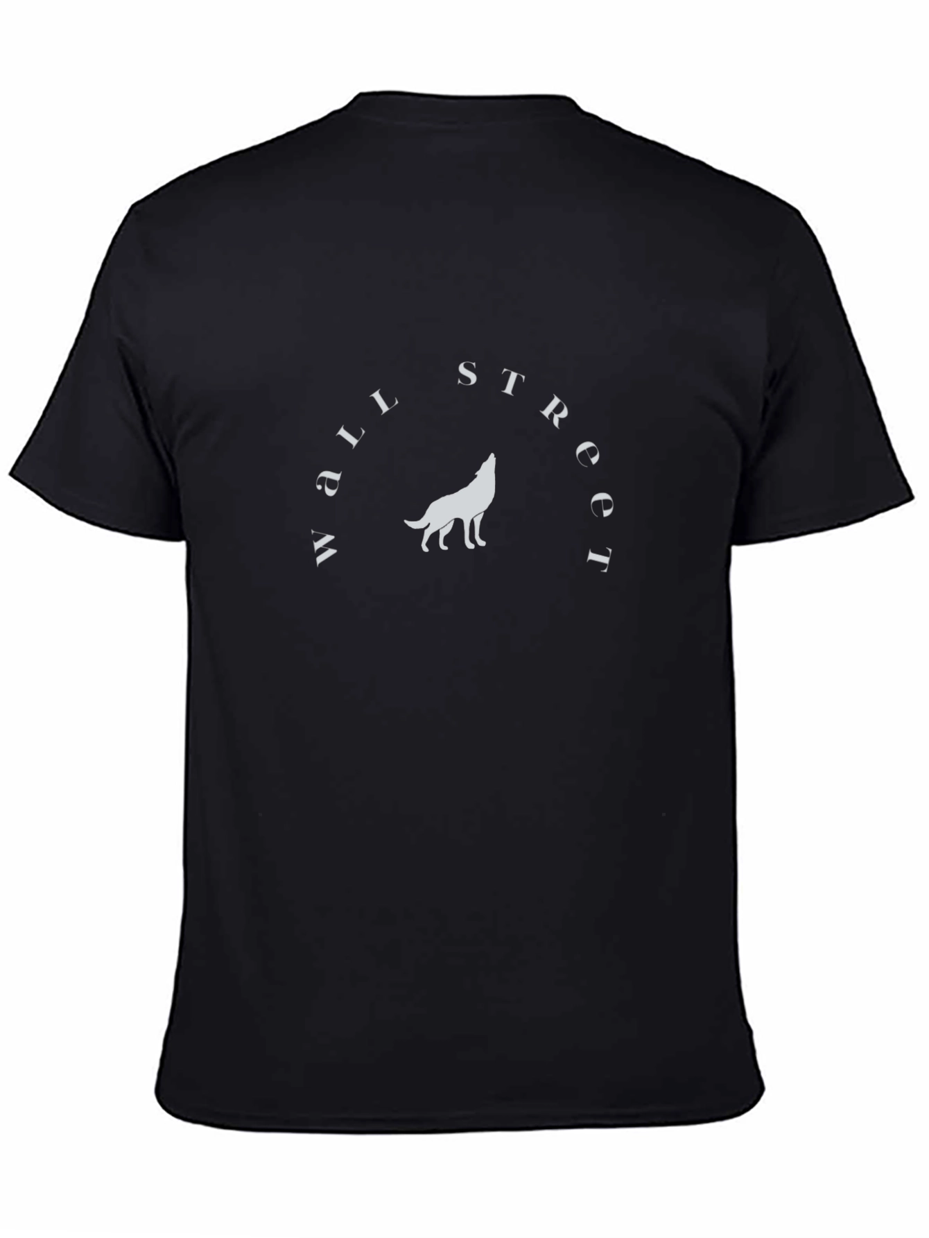 Wall Street Wolf Graphic Tee - Stylish Black T-Shirt