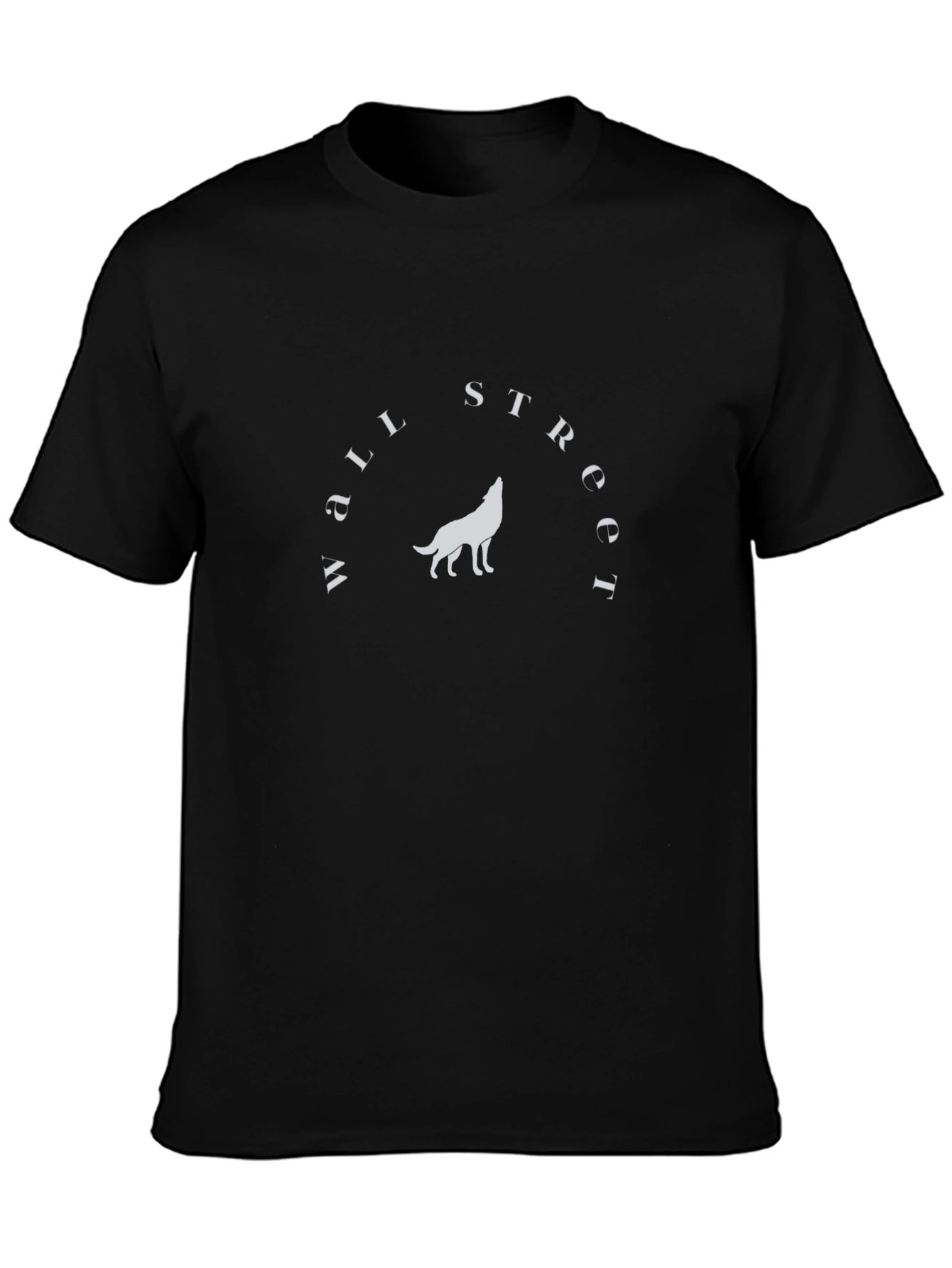 Wall Street Wolf Graphic Tee - Stylish Black T-Shirt
