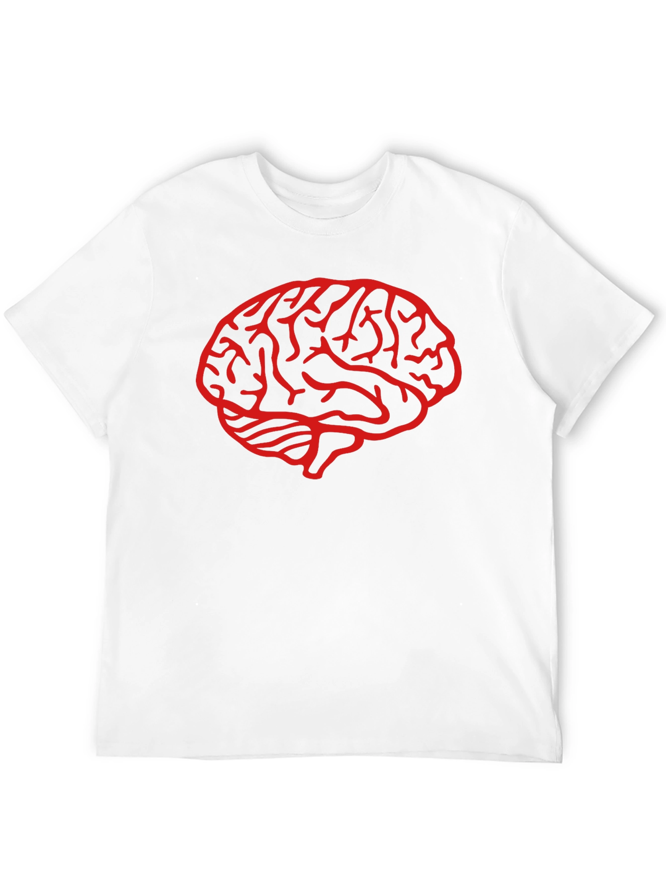 Brain Graphic Tee - Black Cotton T-Shirt