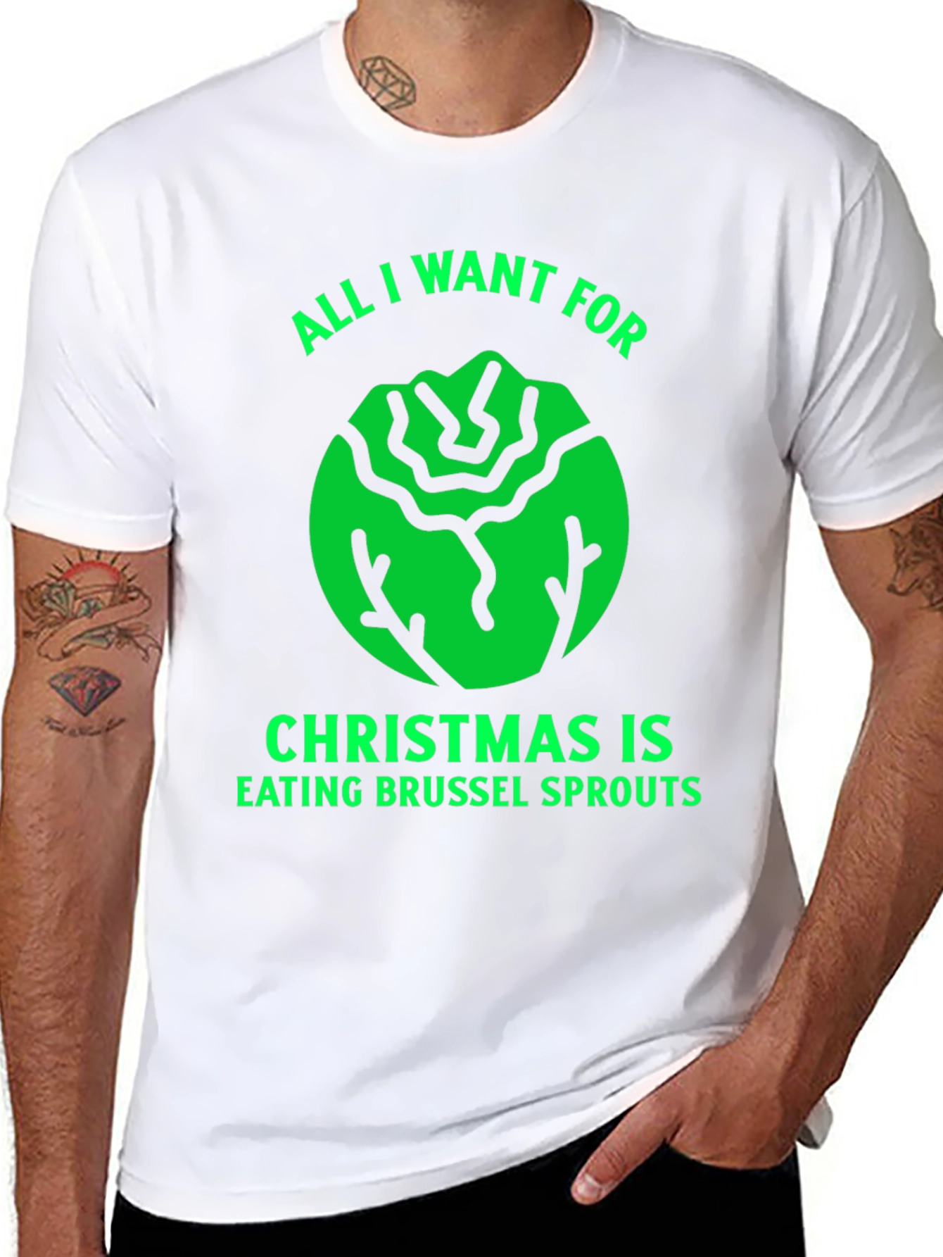 Funny Christmas Brussel Sprout T-Shirt