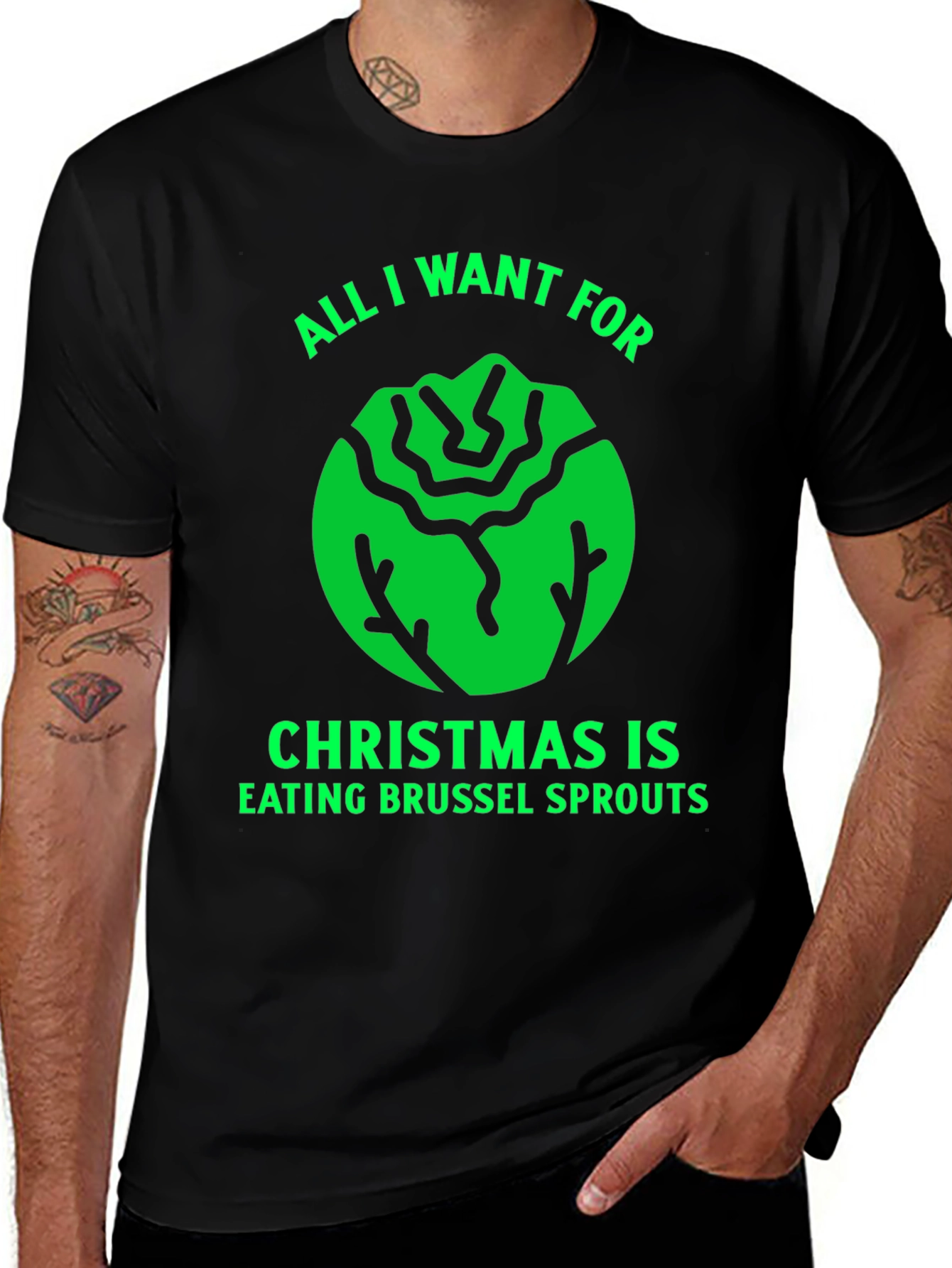 Funny Christmas Brussel Sprout T-Shirt