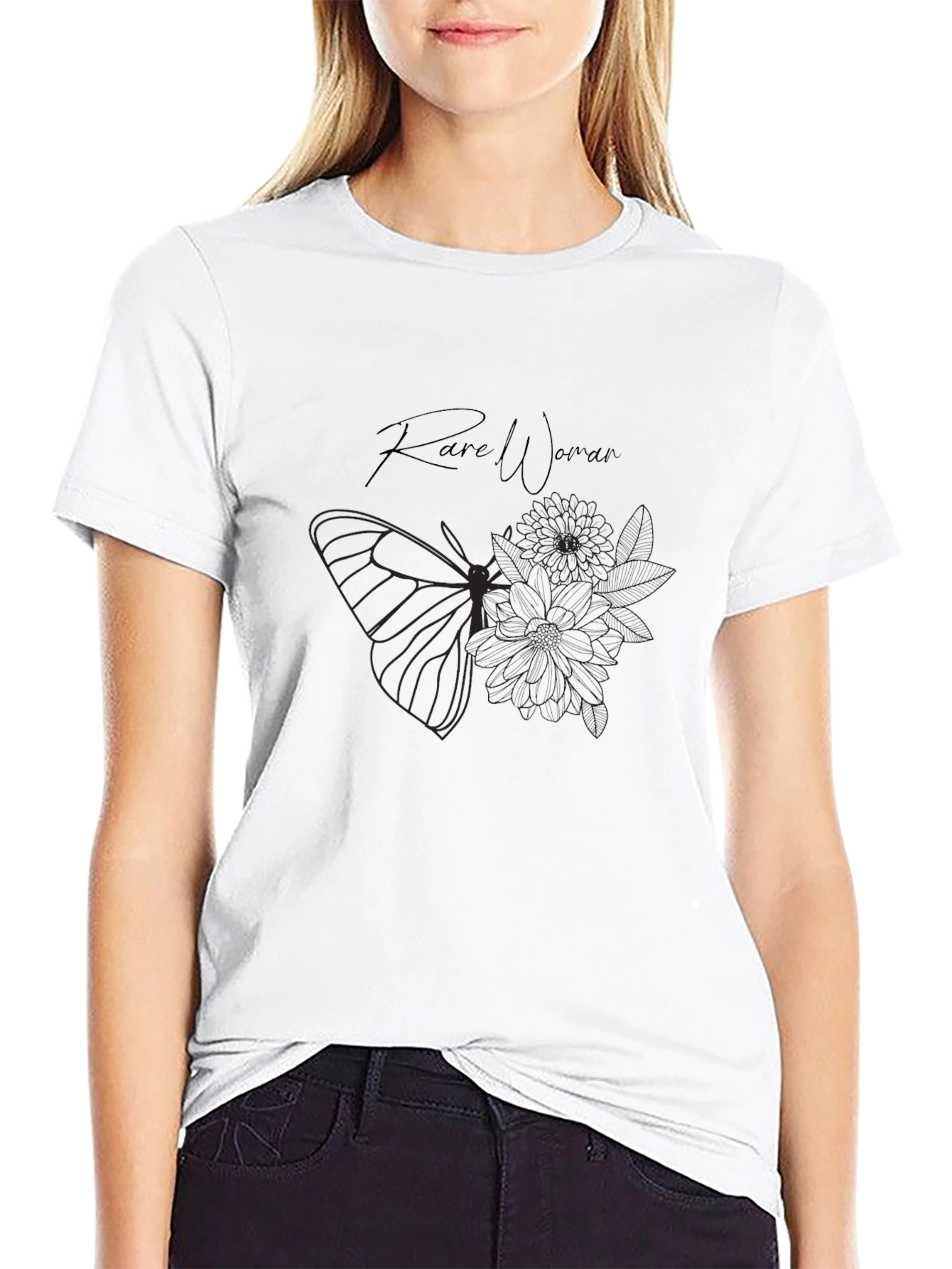 Rare Woman Graphic Tee - Black