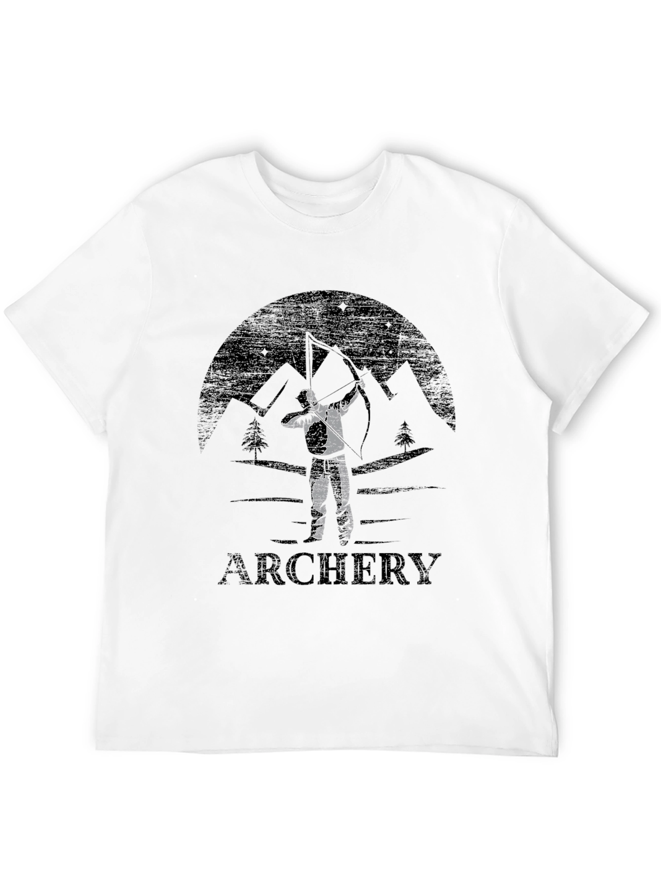 Archery Mountain Scene Graphic T-Shirt