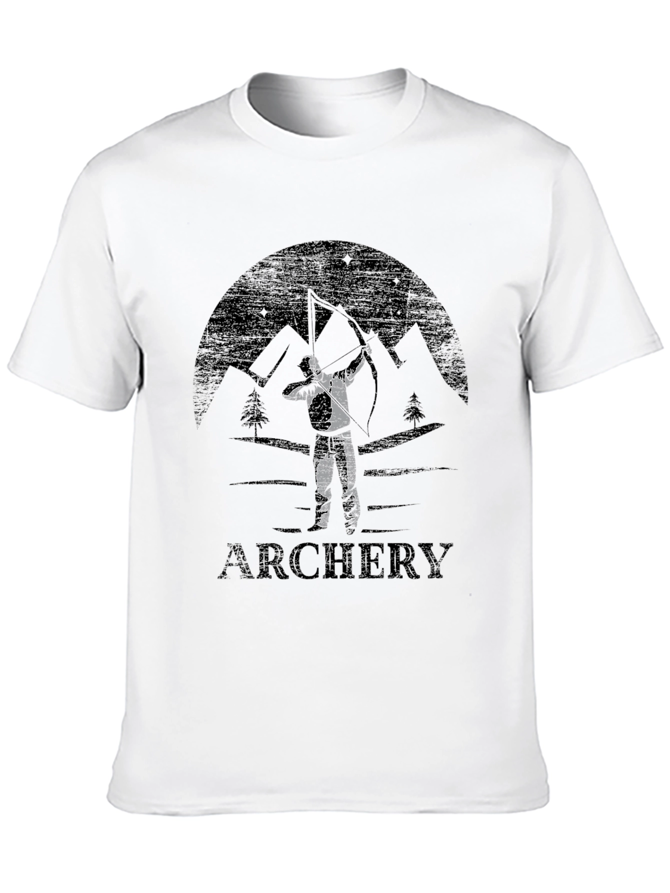 Archery Mountain Scene Graphic T-Shirt