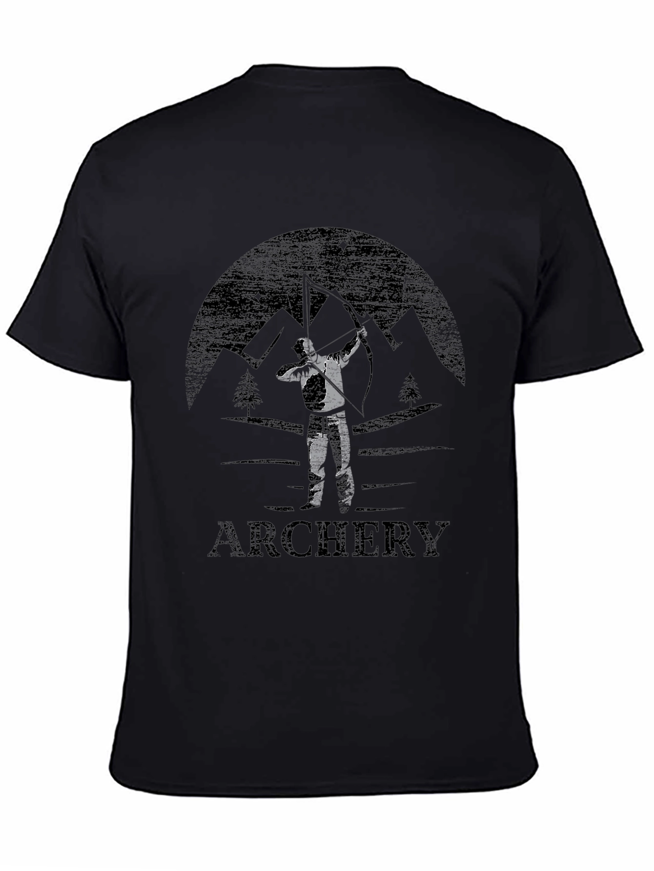 Archery Mountain Scene Graphic T-Shirt