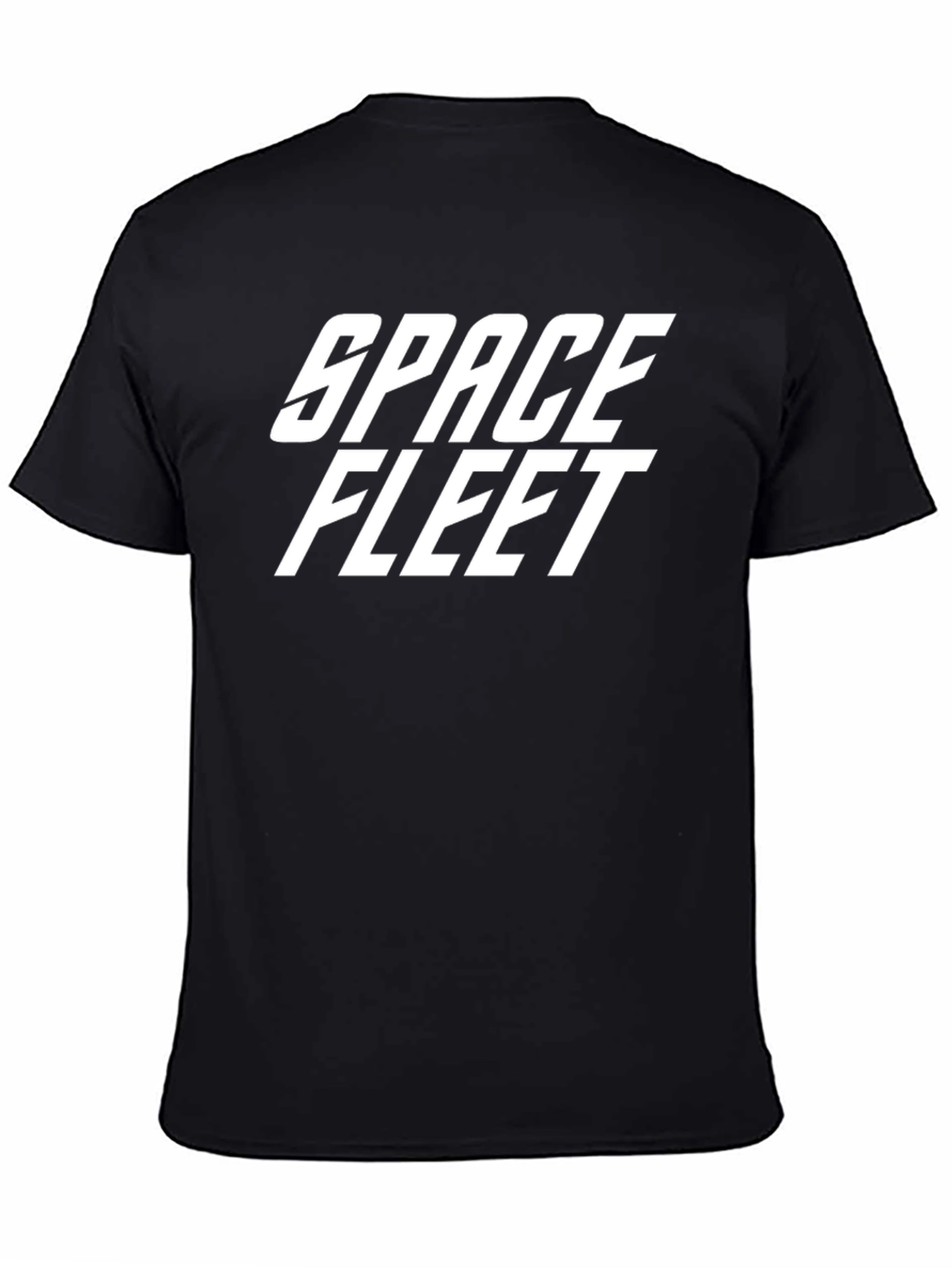 Space Fleet Graphic T-Shirt - Sci-Fi Style Black Tee