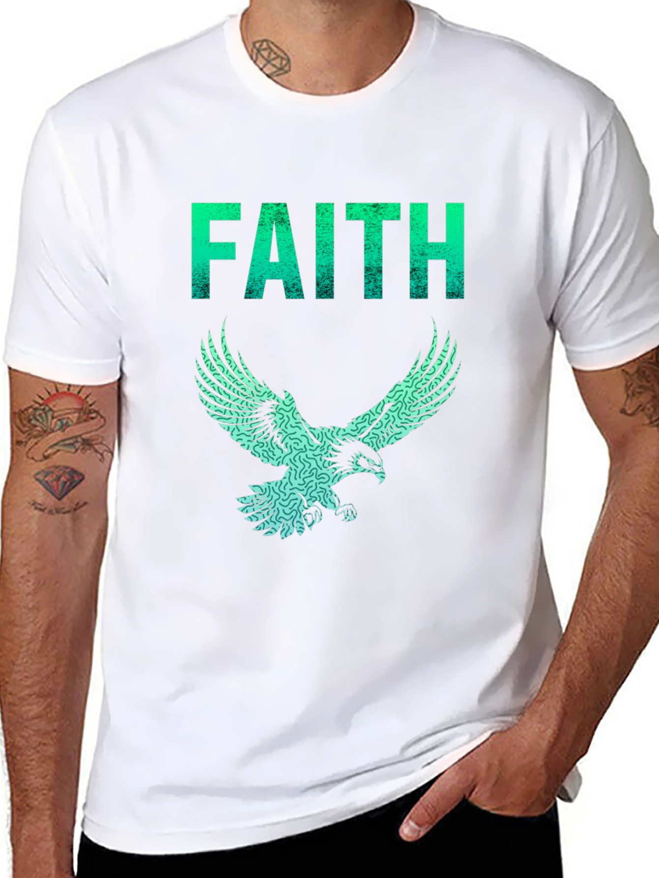 Faith Eagle Graphic Tee - Mens Black T-Shirt