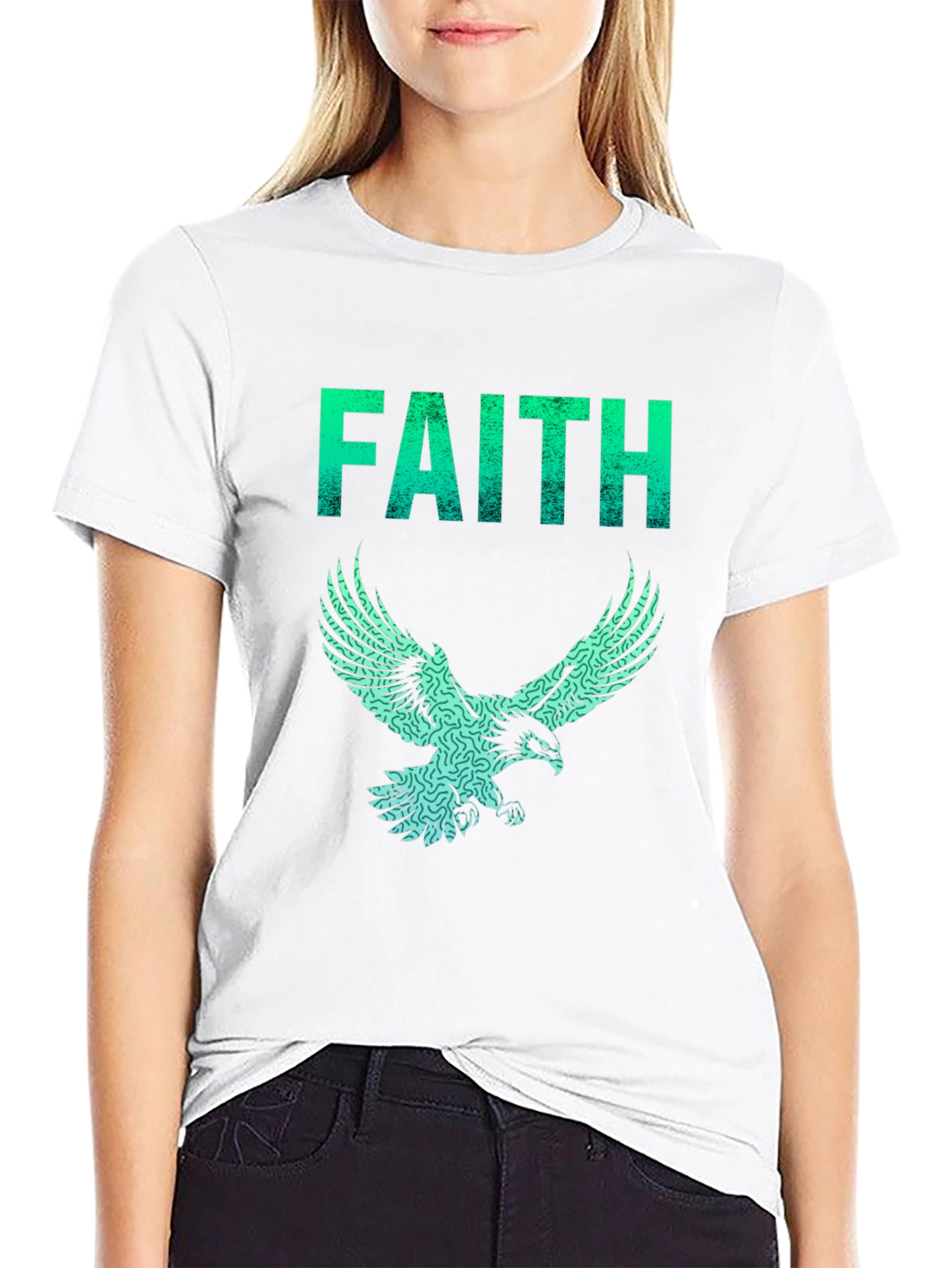 Faith Eagle Graphic Tee - Mens Black T-Shirt